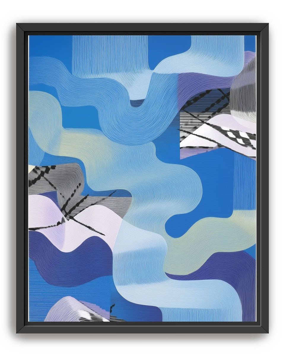 Waves within blue blocks