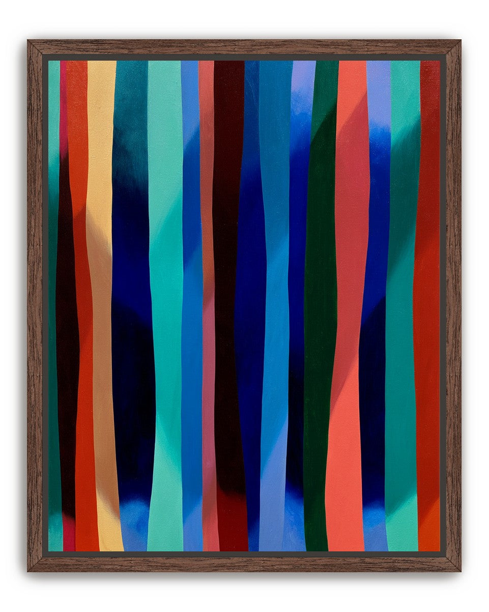 Blue shadow under bright stripes