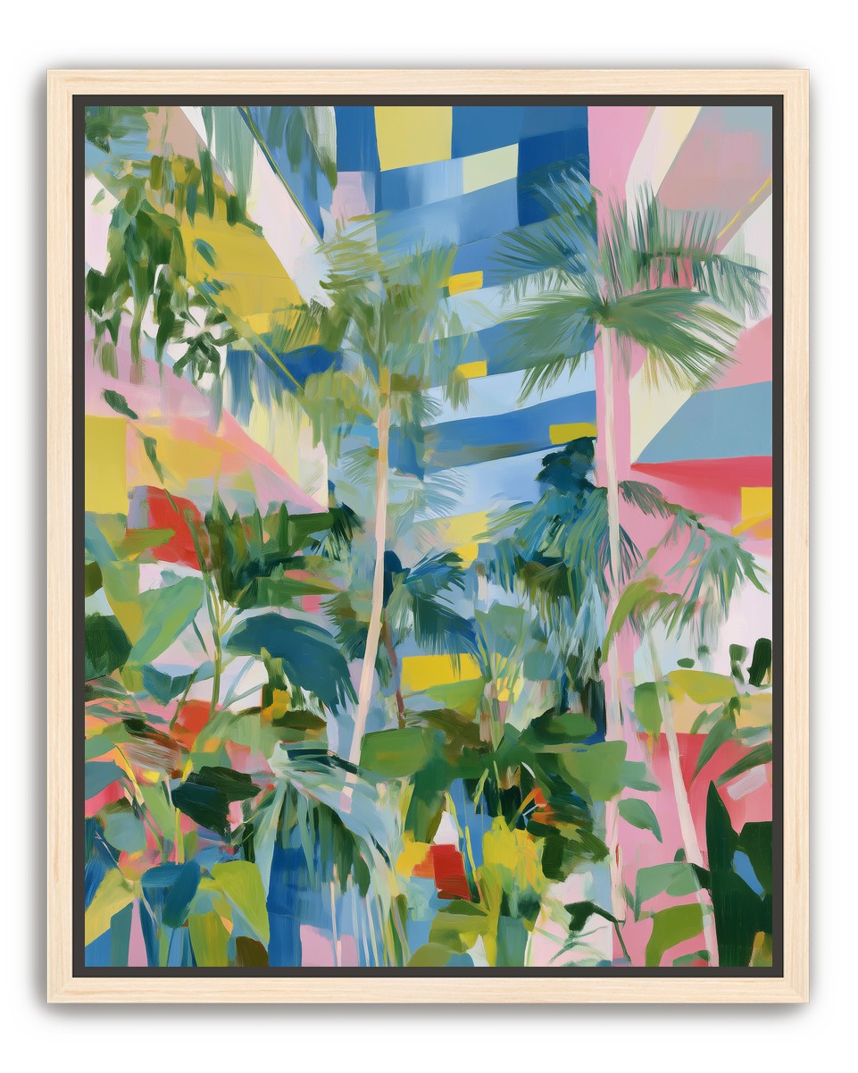 Palm shadows on color fields