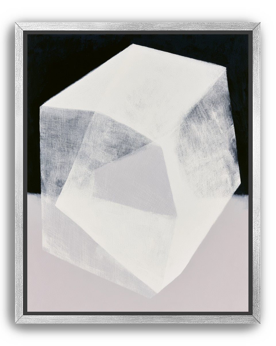 Milkwhite facets in deep black