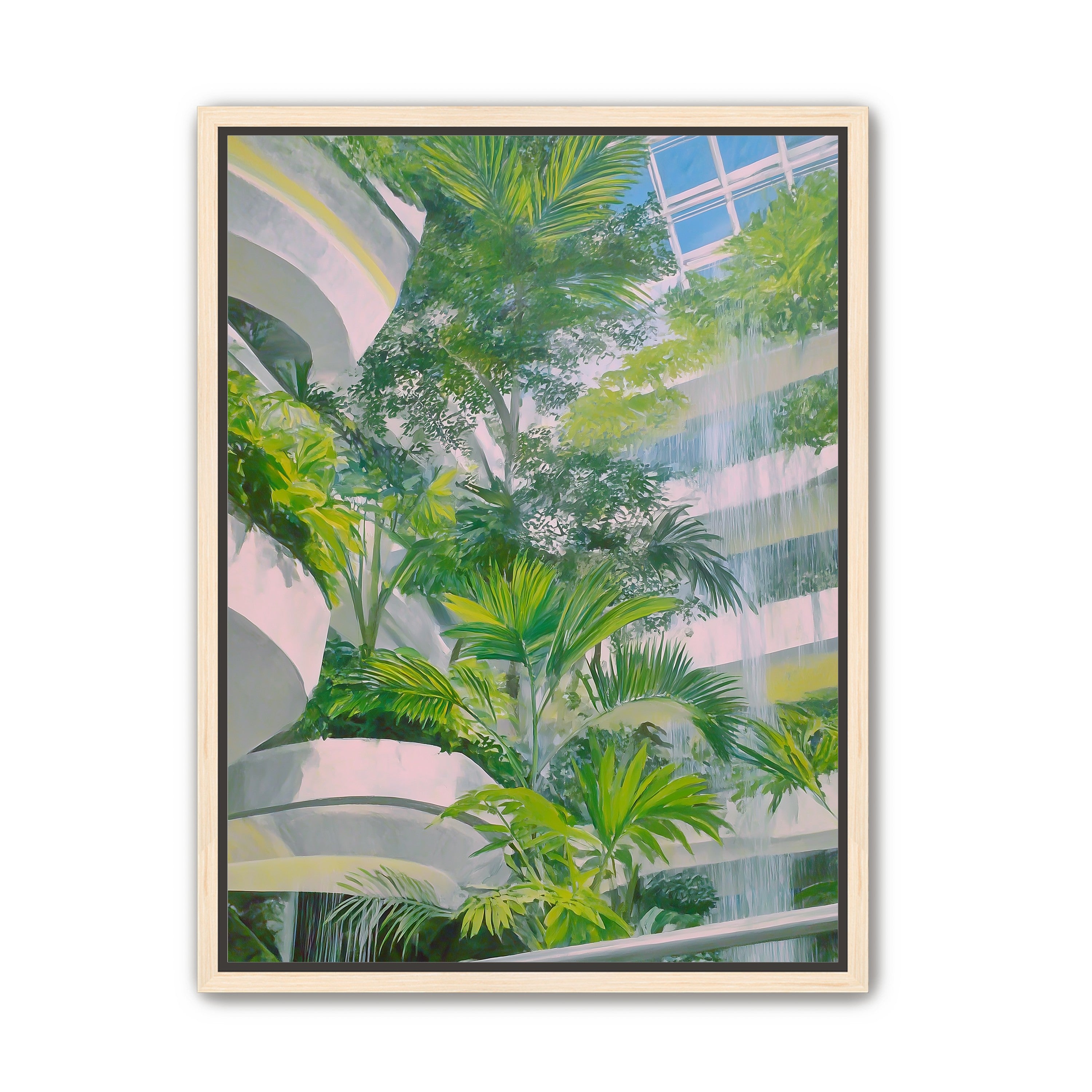 Palms beneath the skylight