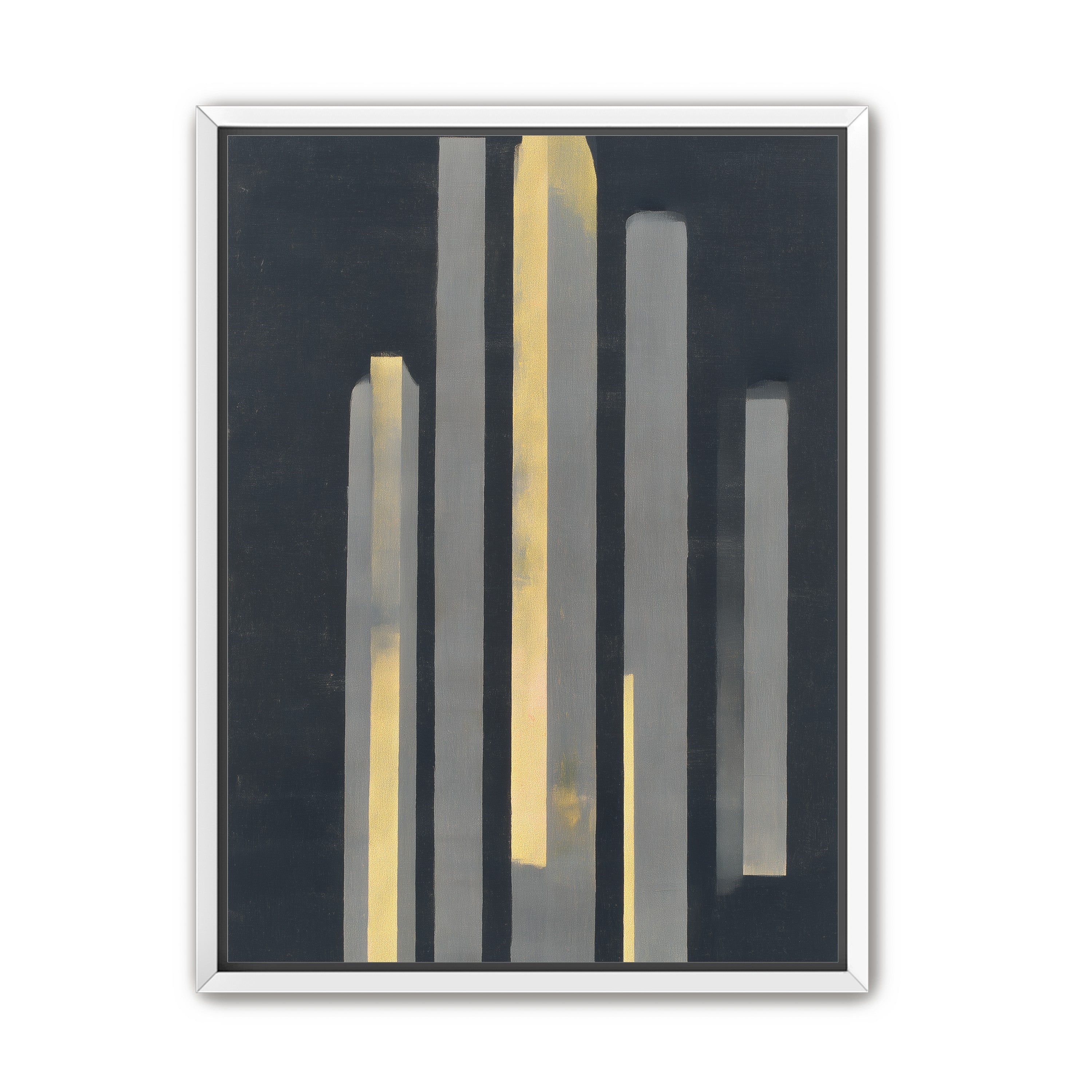 Yellow seeping through gray bars