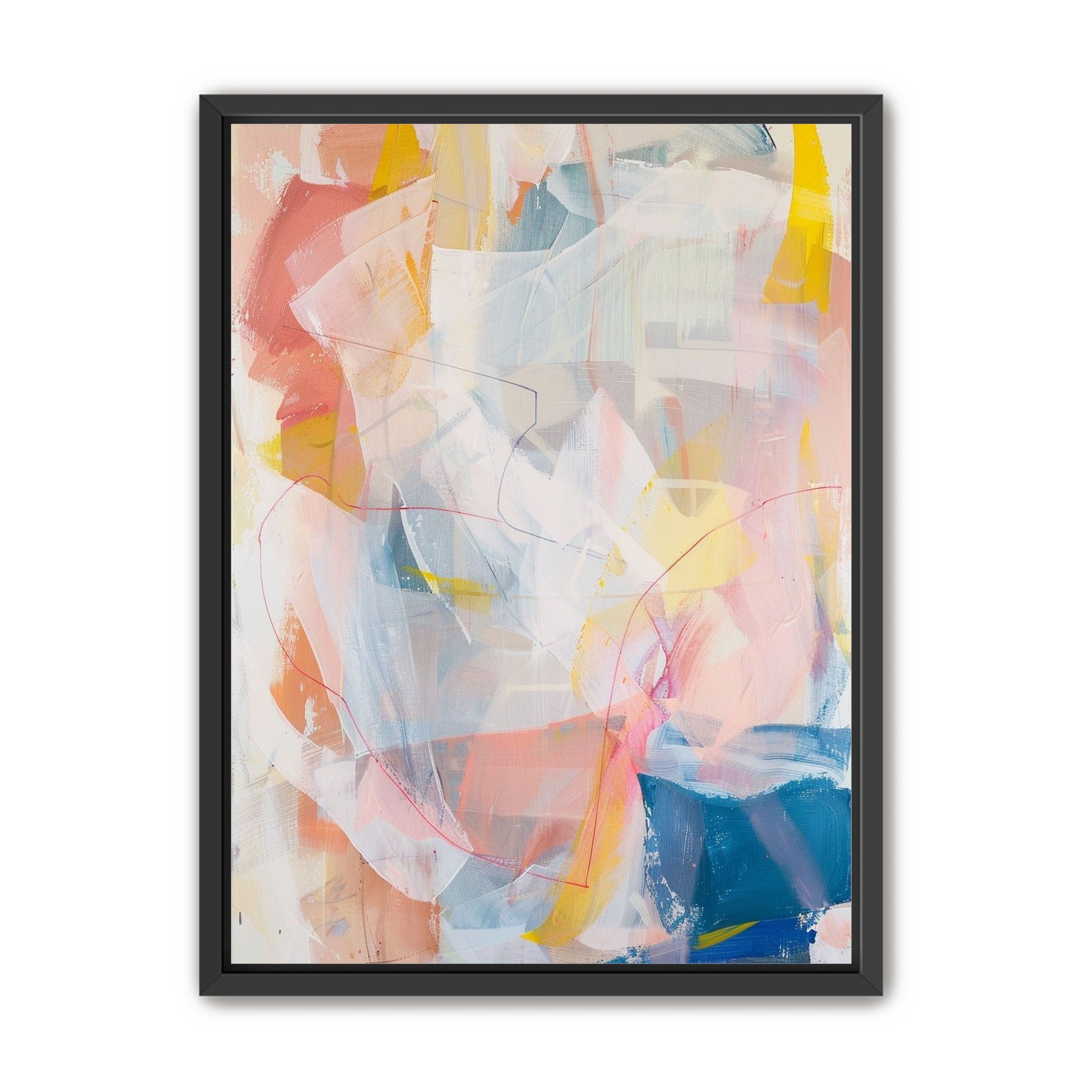 Non-Representational: Pale layers with a red loop