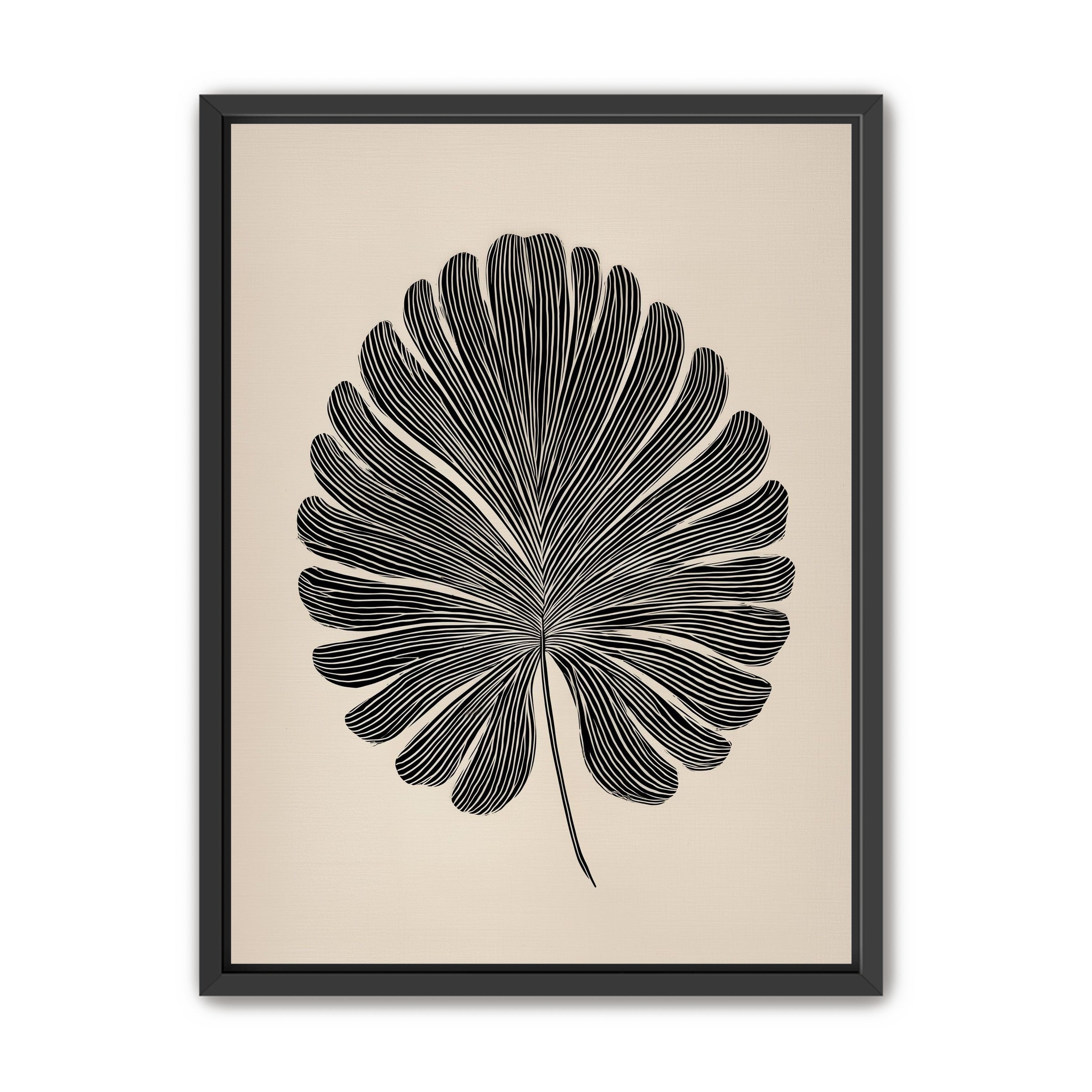 Striped fan leaf alone