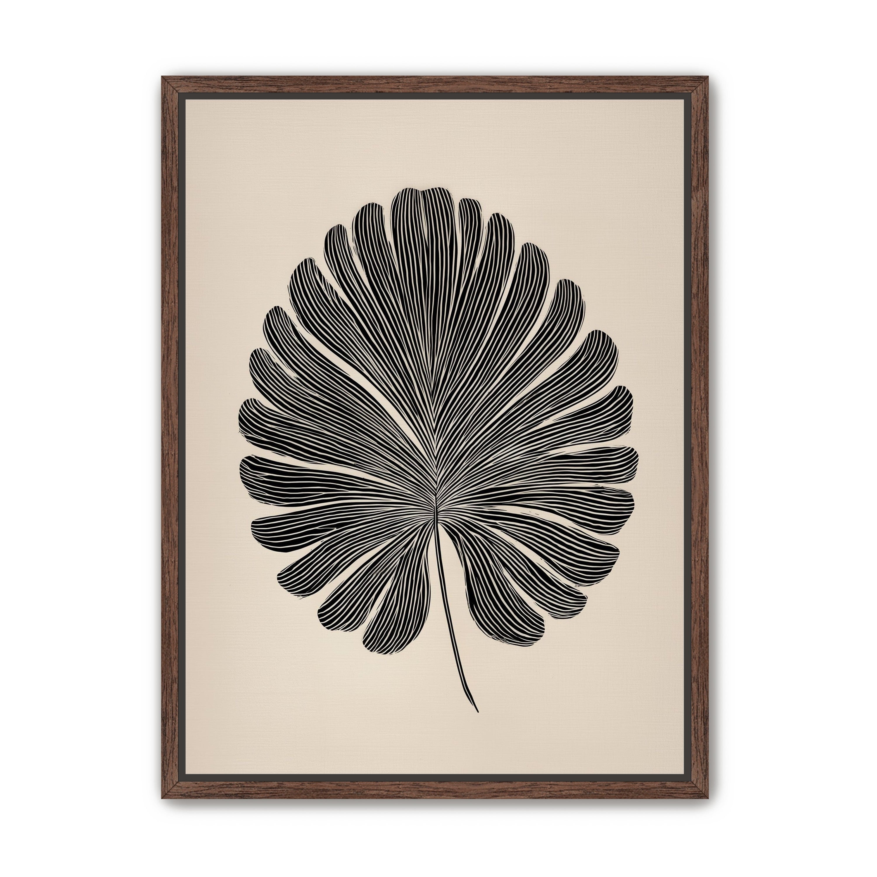 Striped fan leaf alone