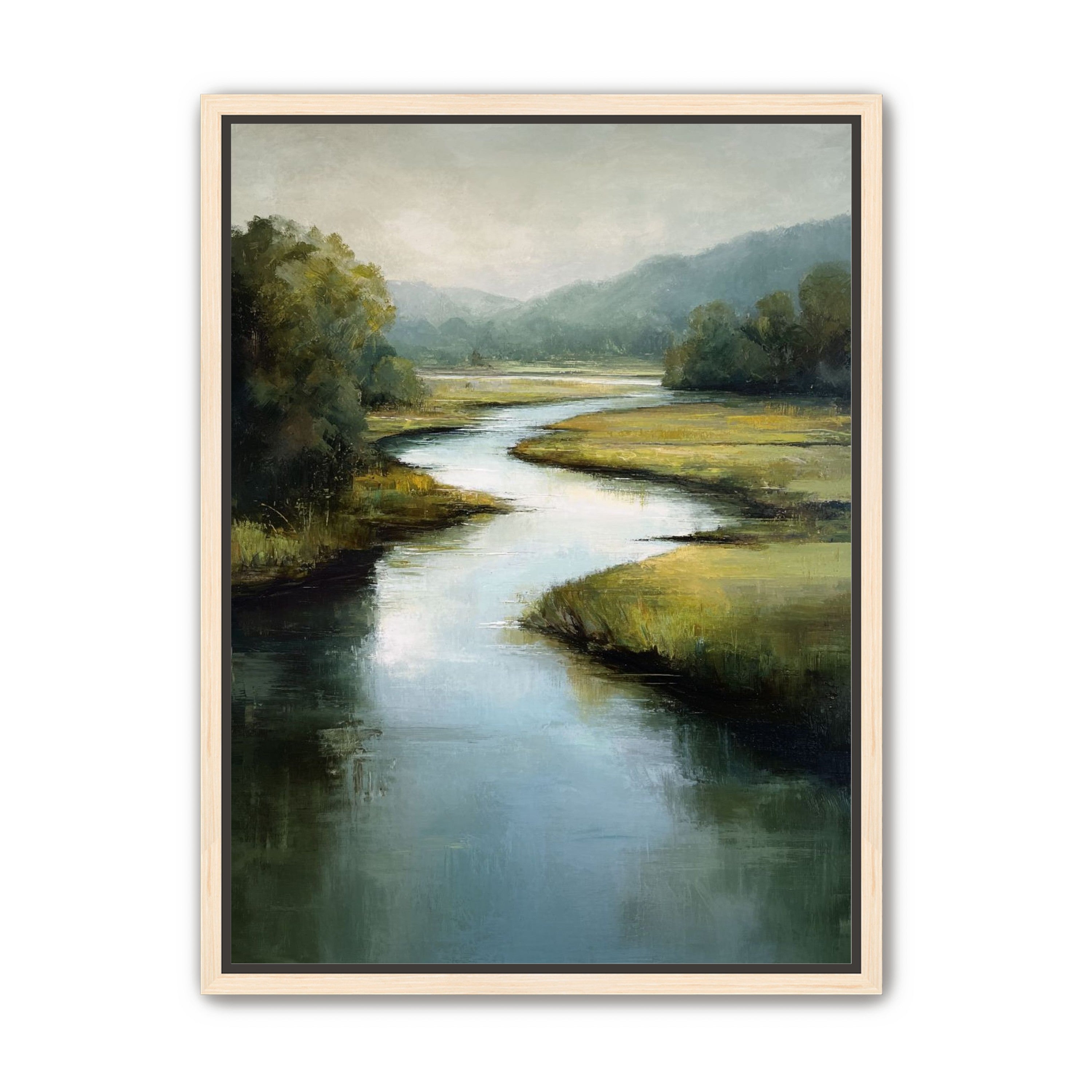Pale sky in the river