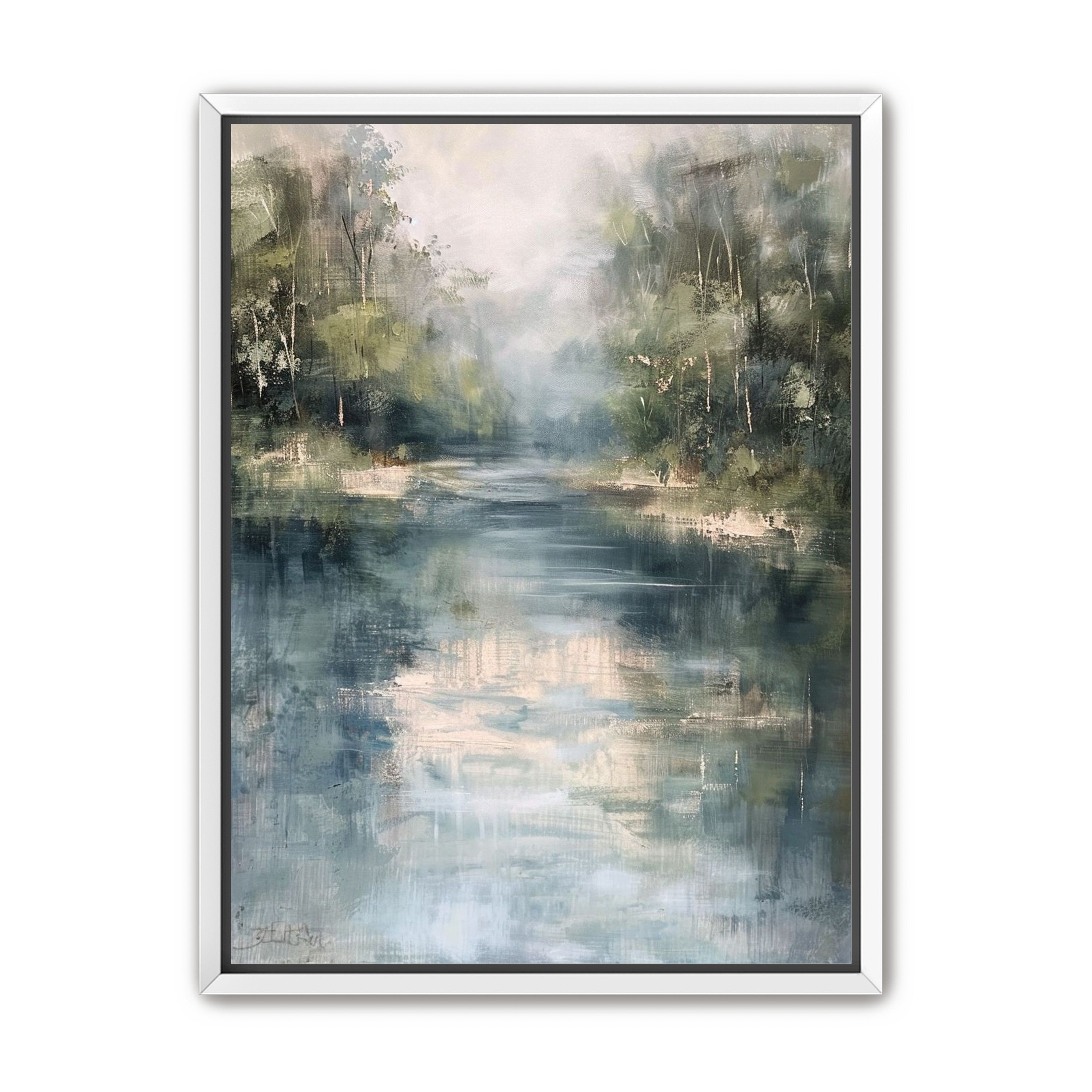 Pale sky in blue water