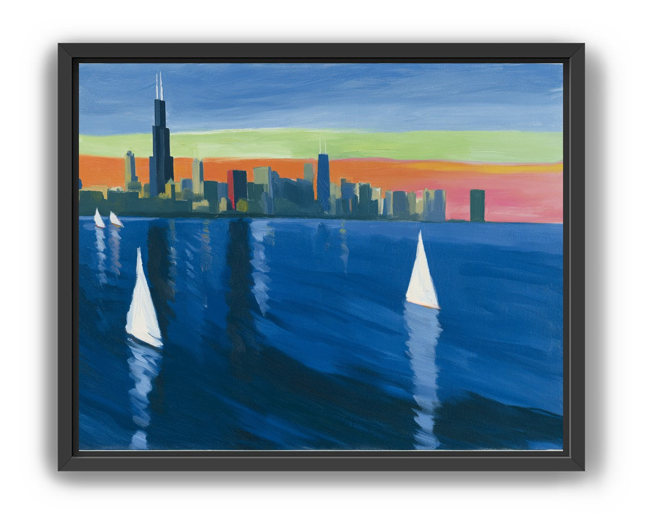 White sails against the skyline