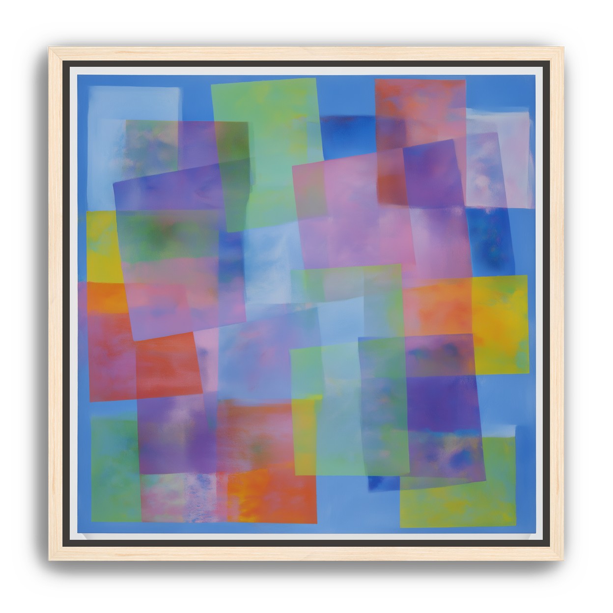 Blue field under shifting pastels