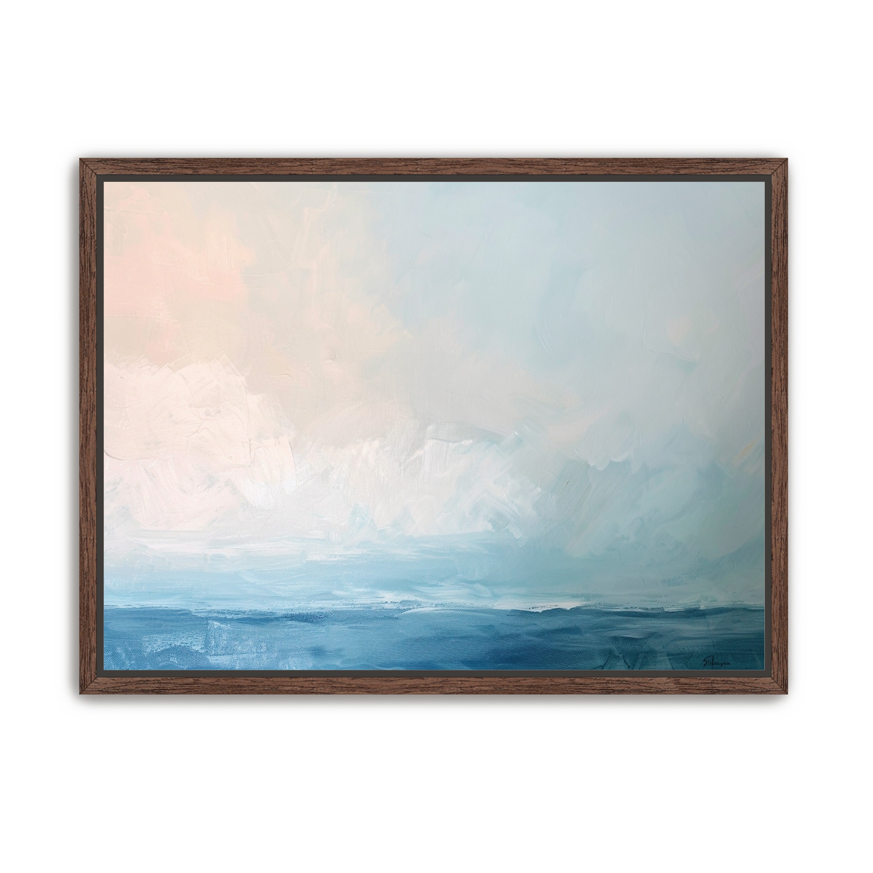 Quiet sea under pale sky