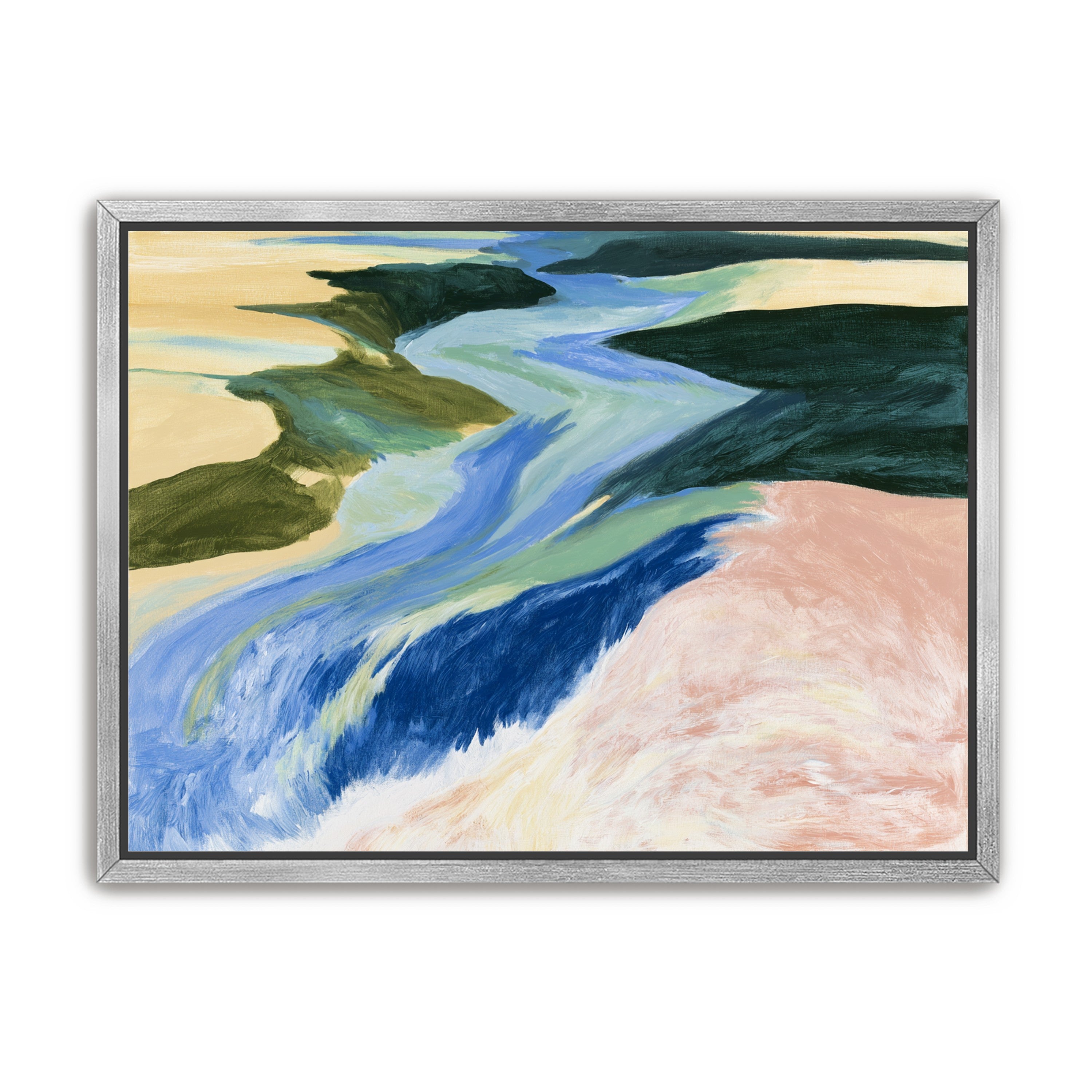 River bends through sandbars