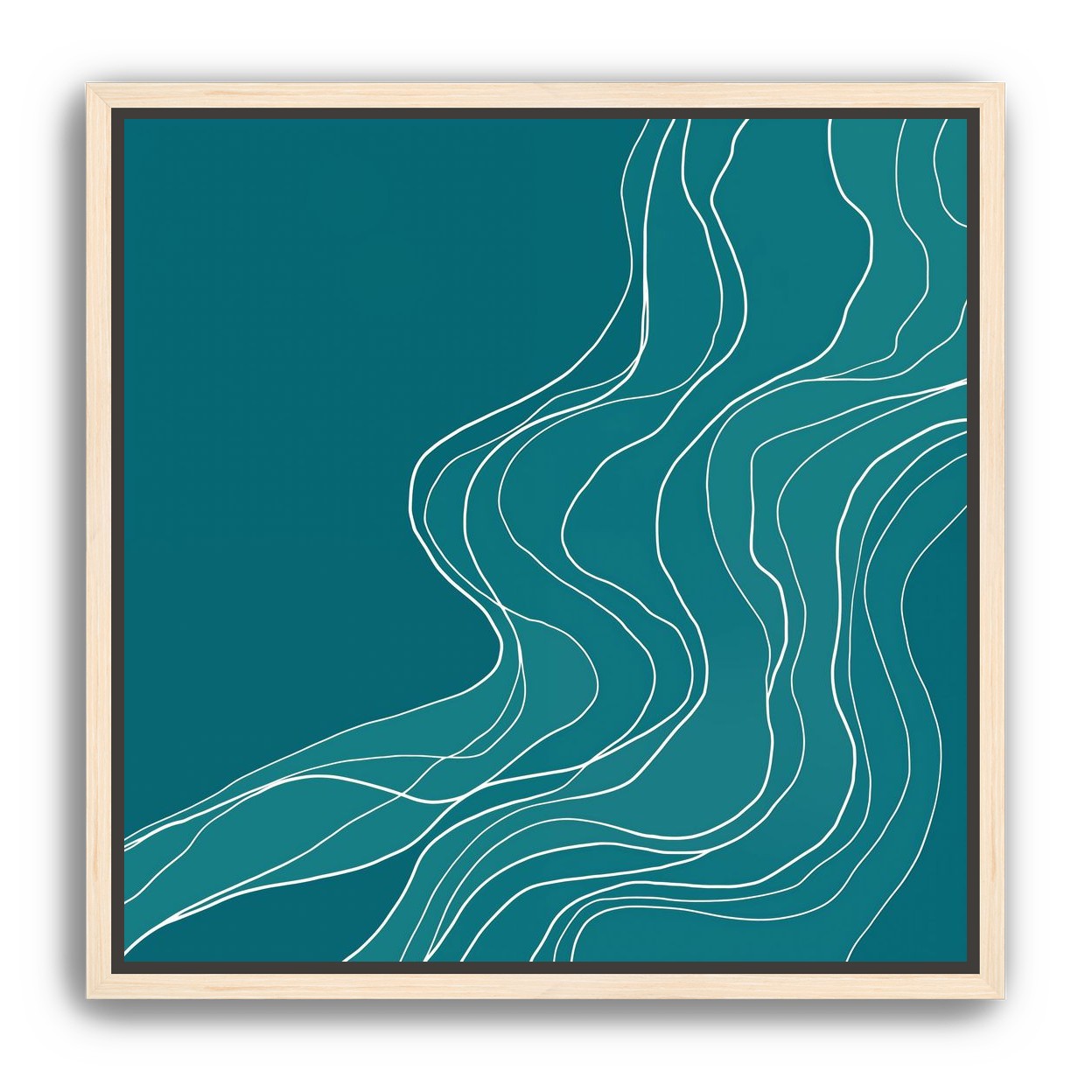 Ink Traced on Teal Surface