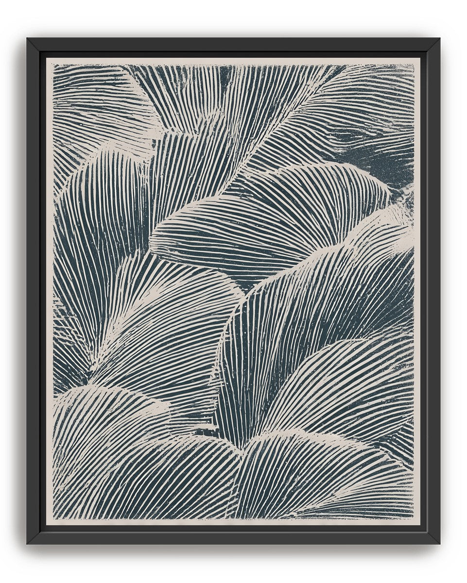 Palm fronds pressed together