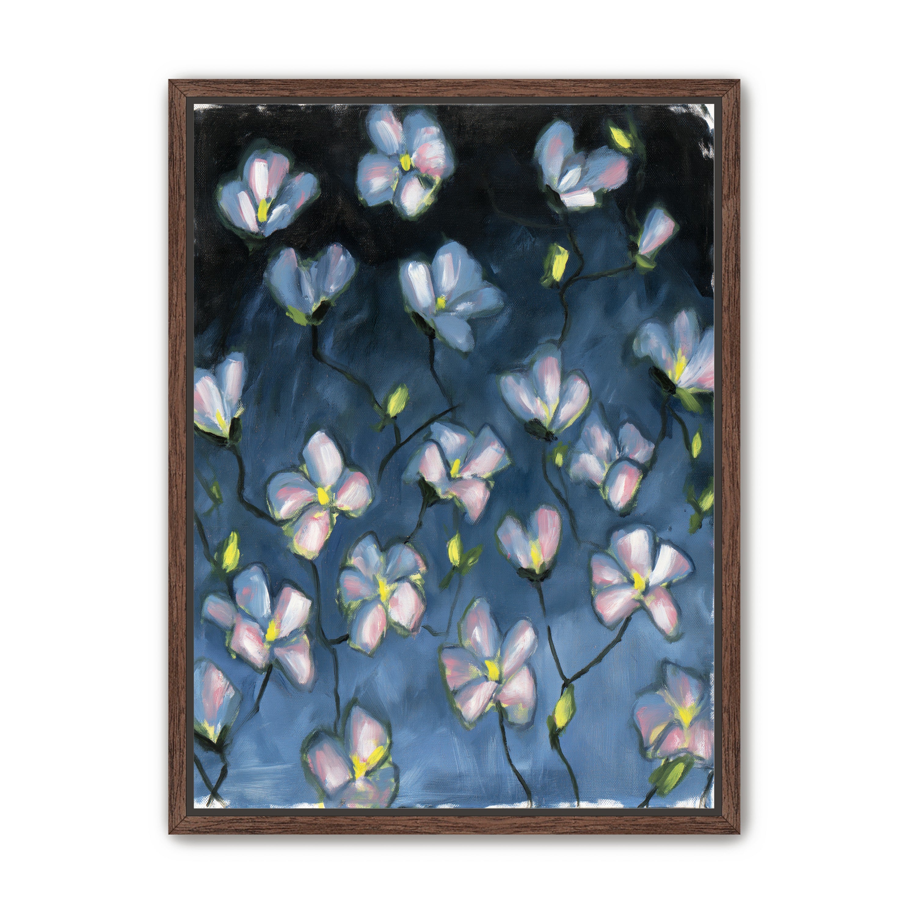 Soft blossoms in blue dusk