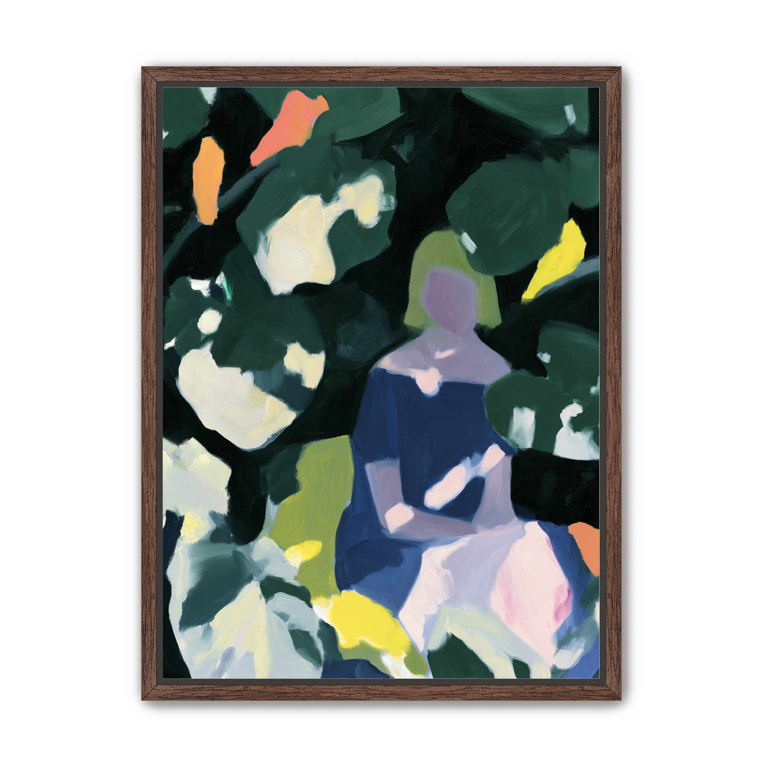 Figure in garden shadows