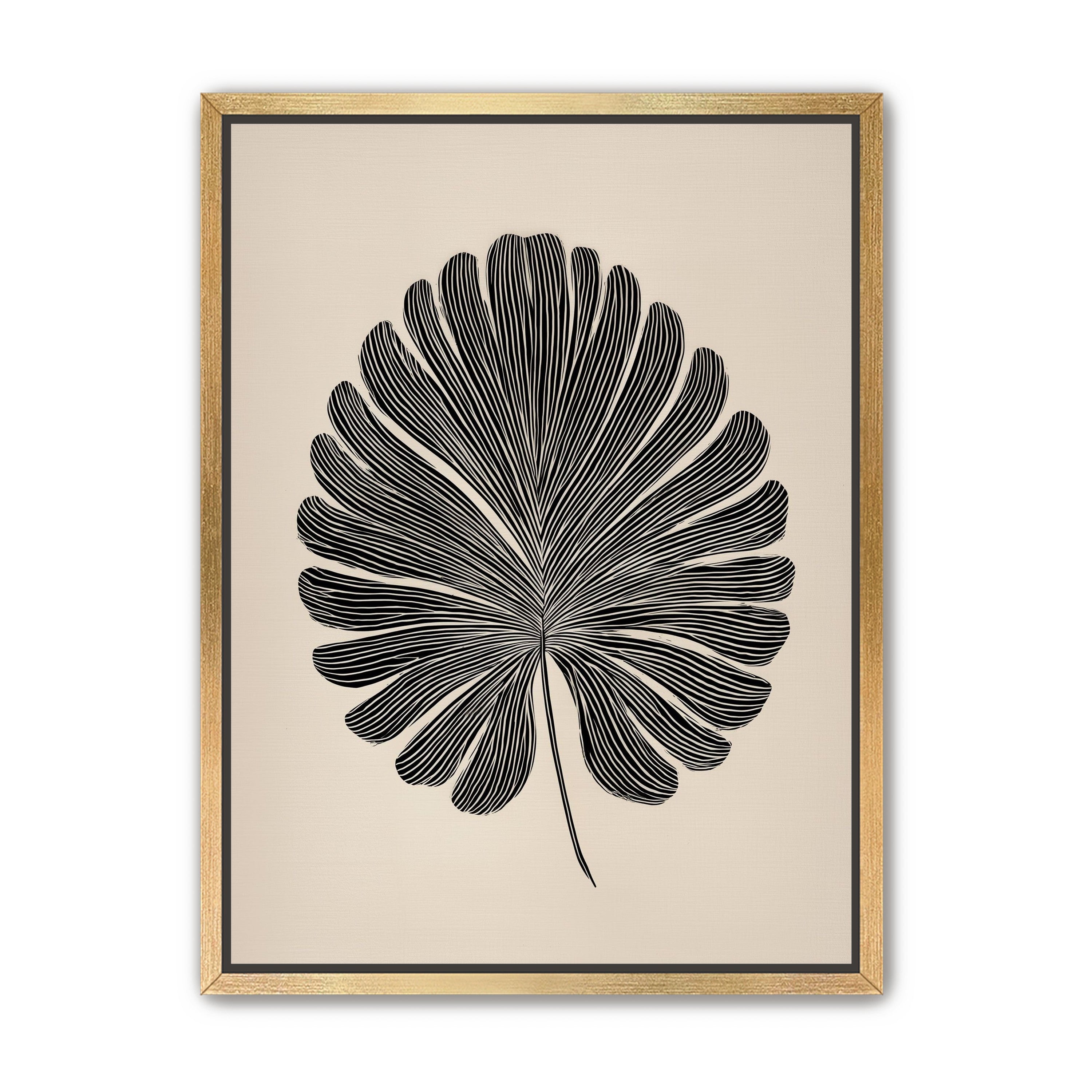 Striped fan leaf alone