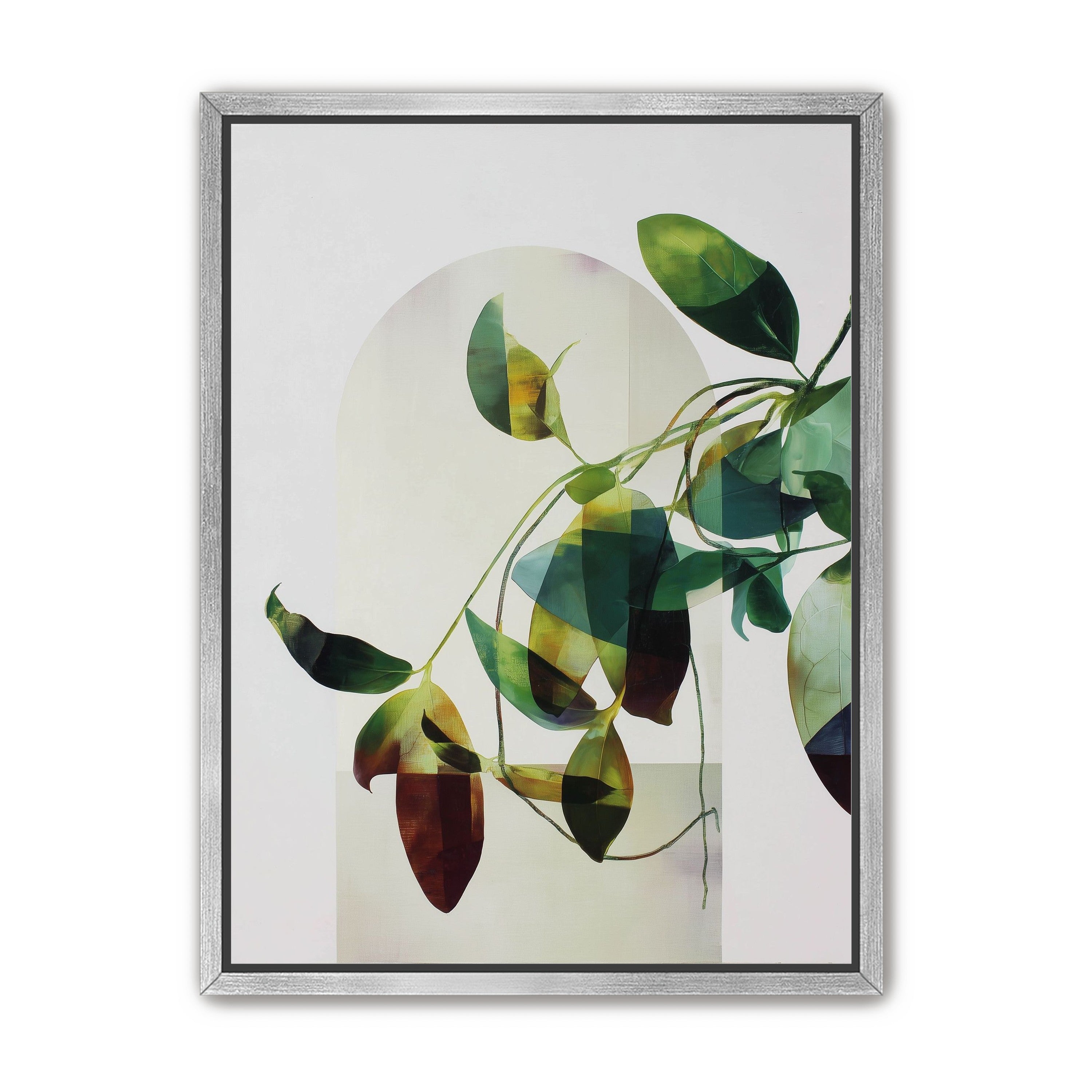 Leaves in a pale halo