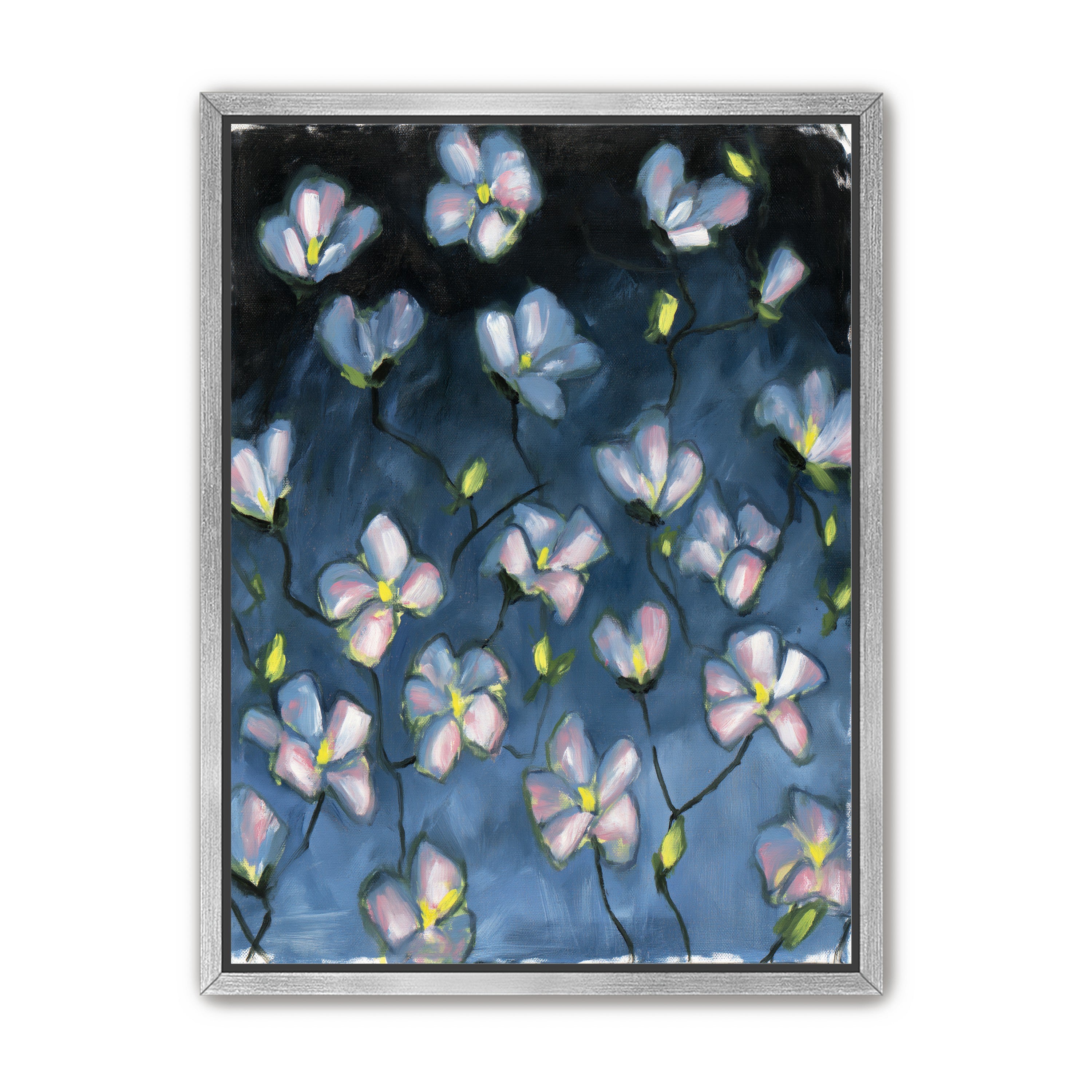 Soft blossoms in blue dusk