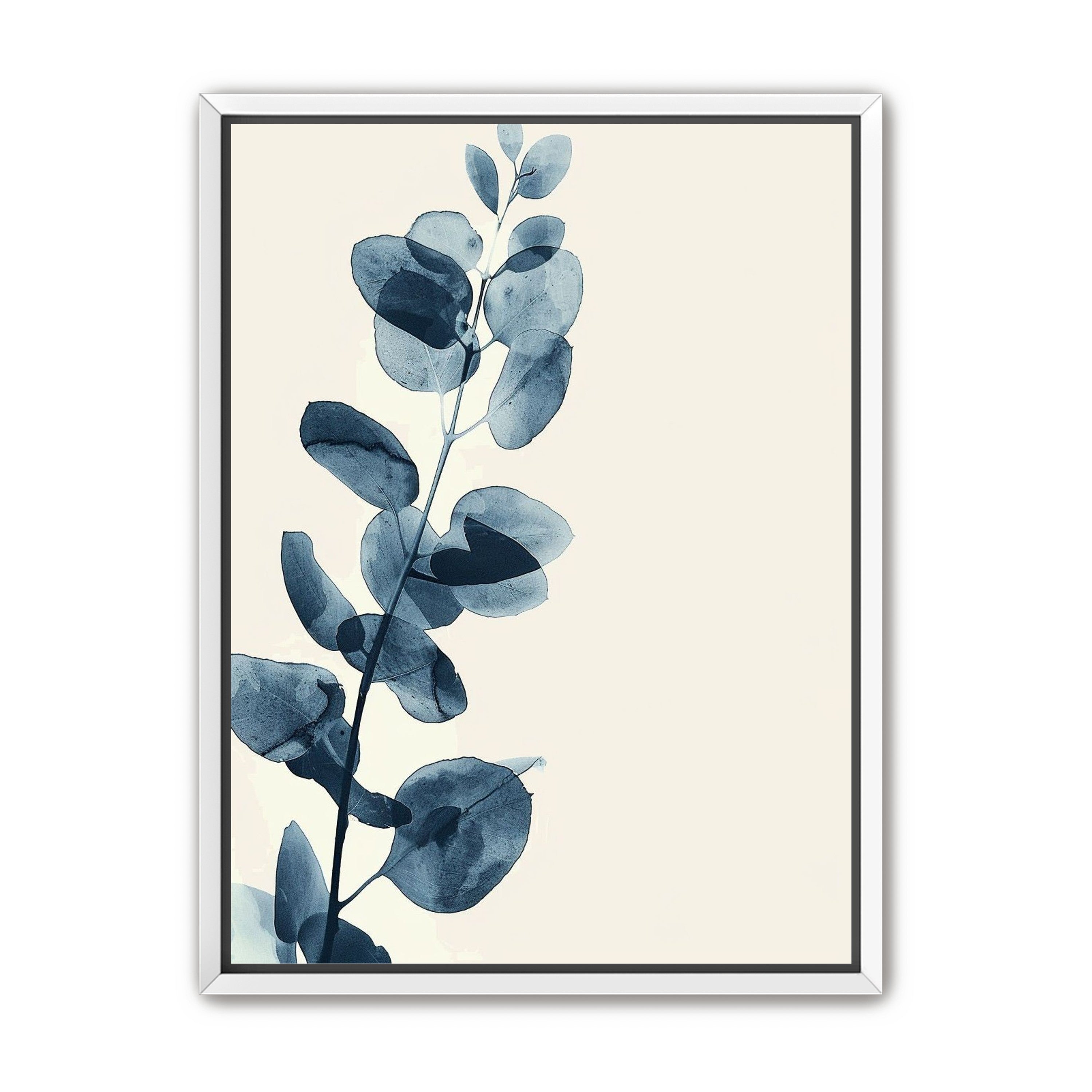 Blue leaves on pale air