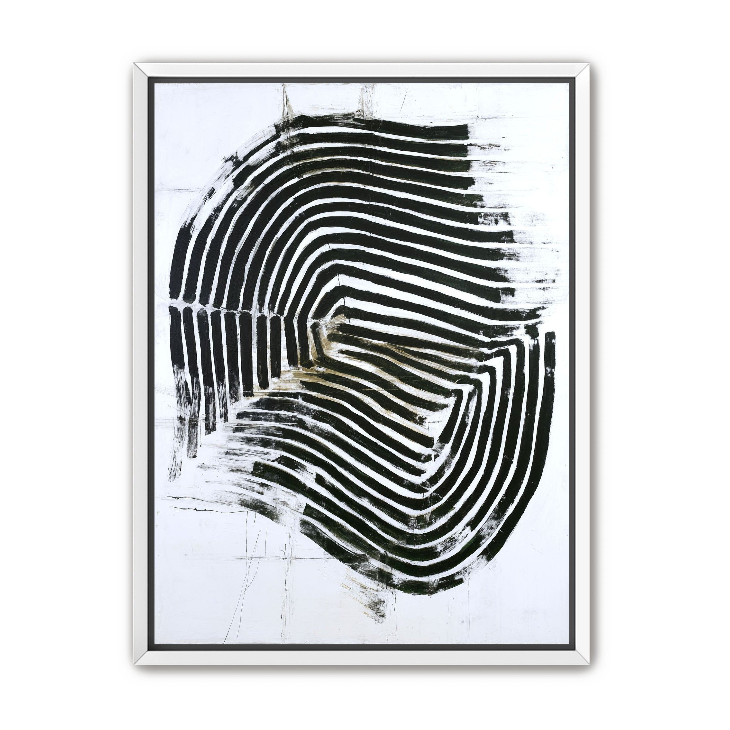Black bands turning inward