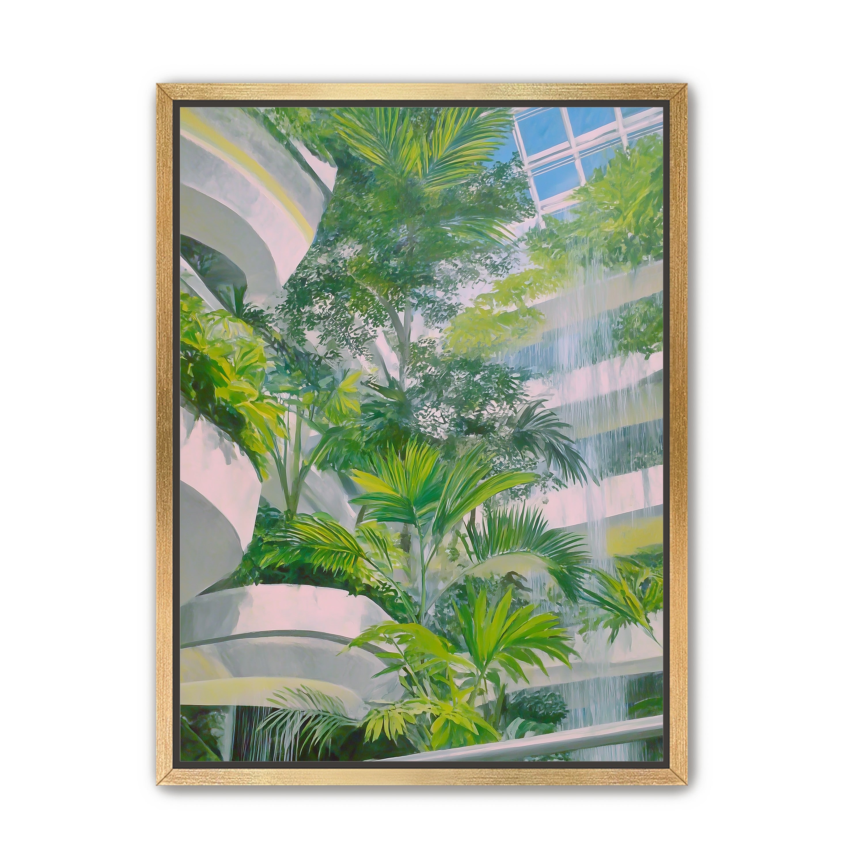 Palms beneath the skylight