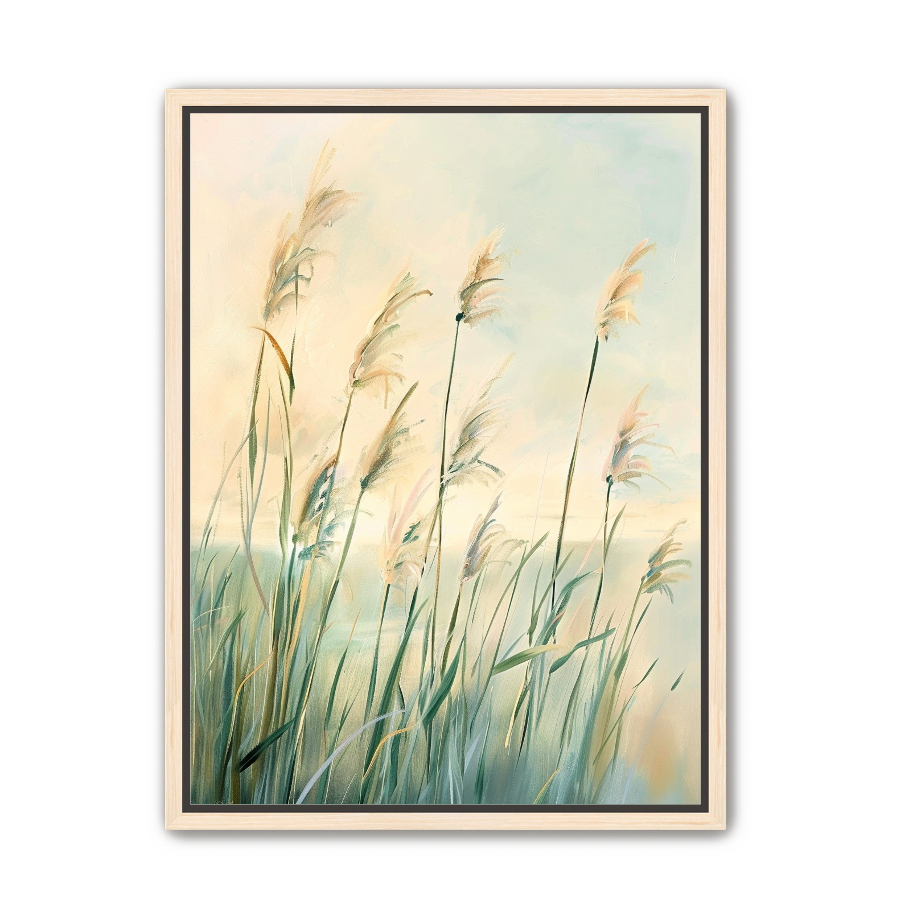 Peach light on reeds