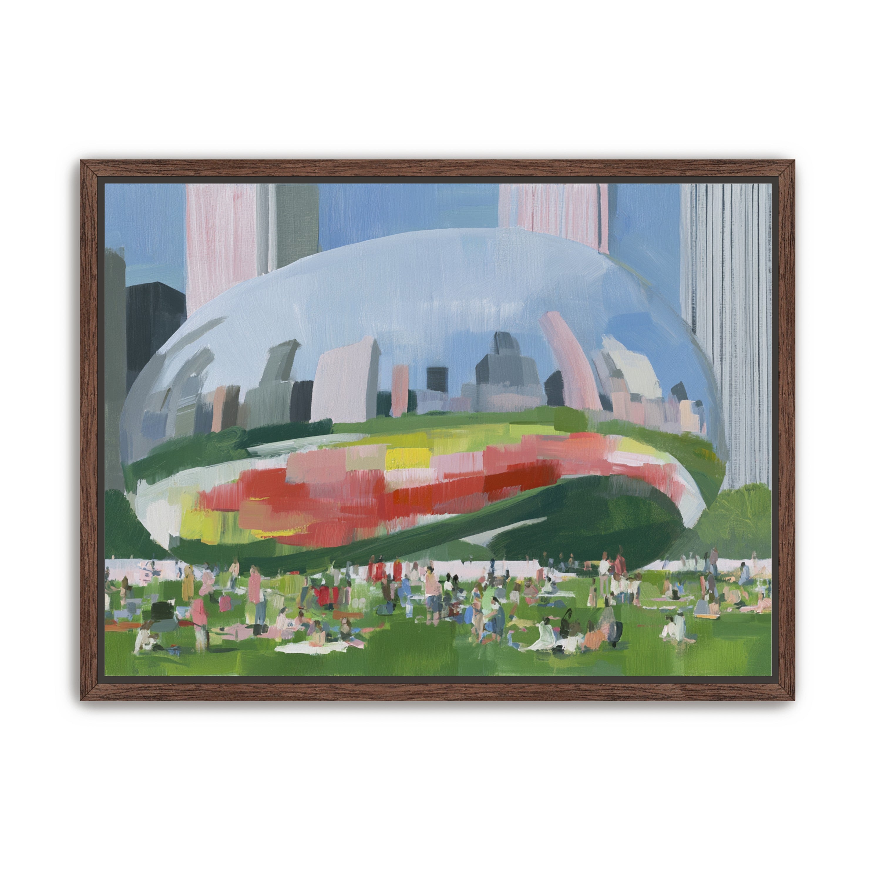 Picnic under the mirrored dome