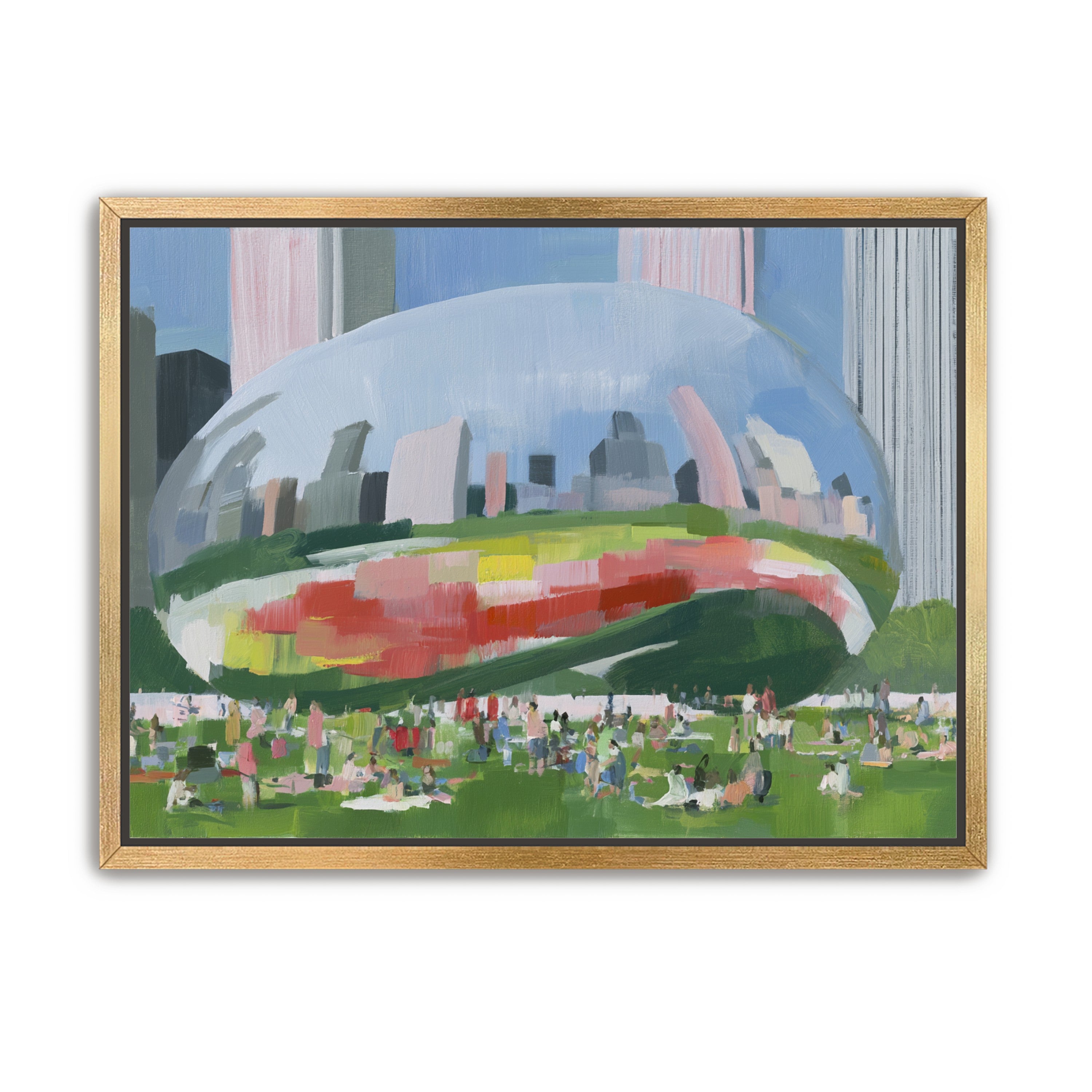Picnic under the mirrored dome