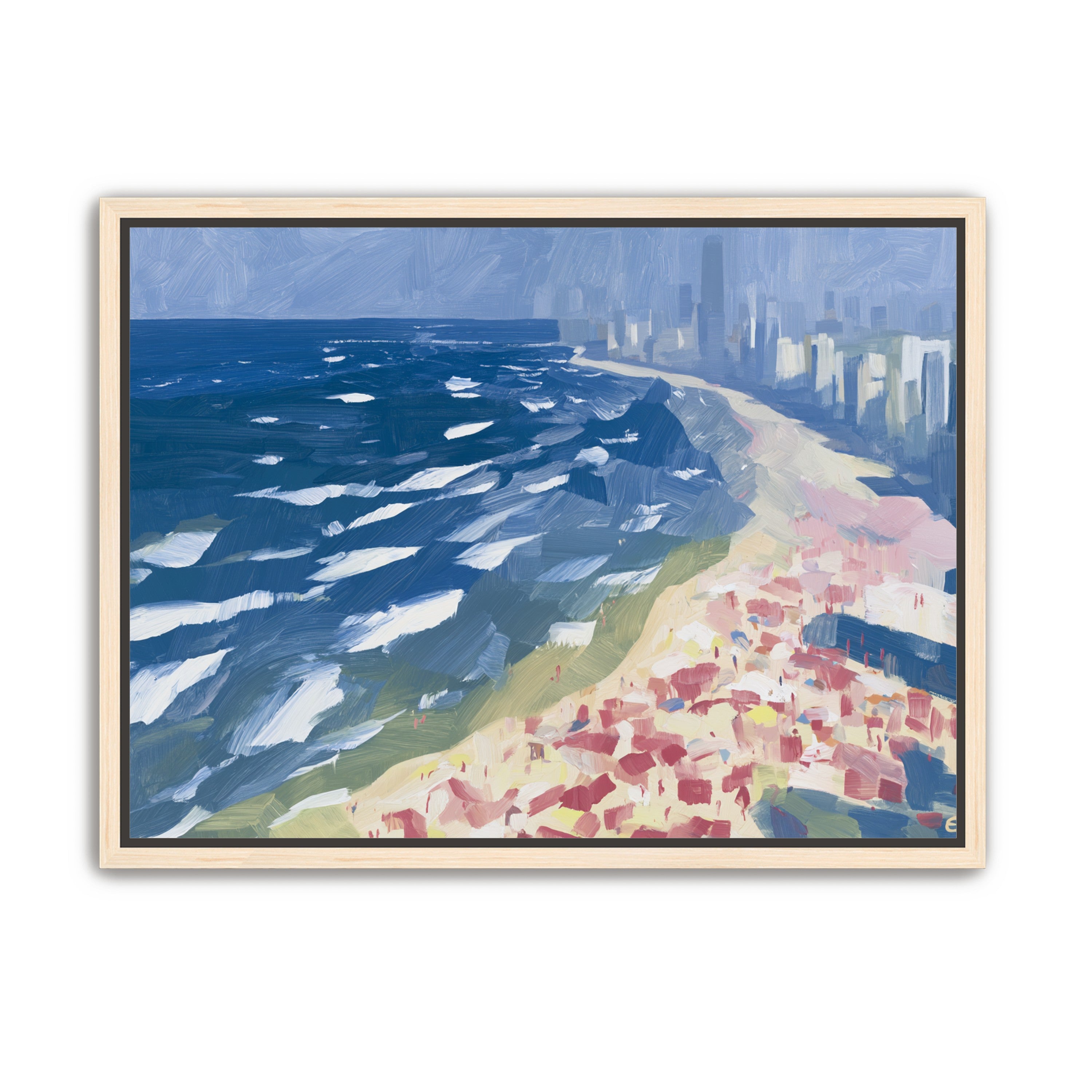 City towers above the surf