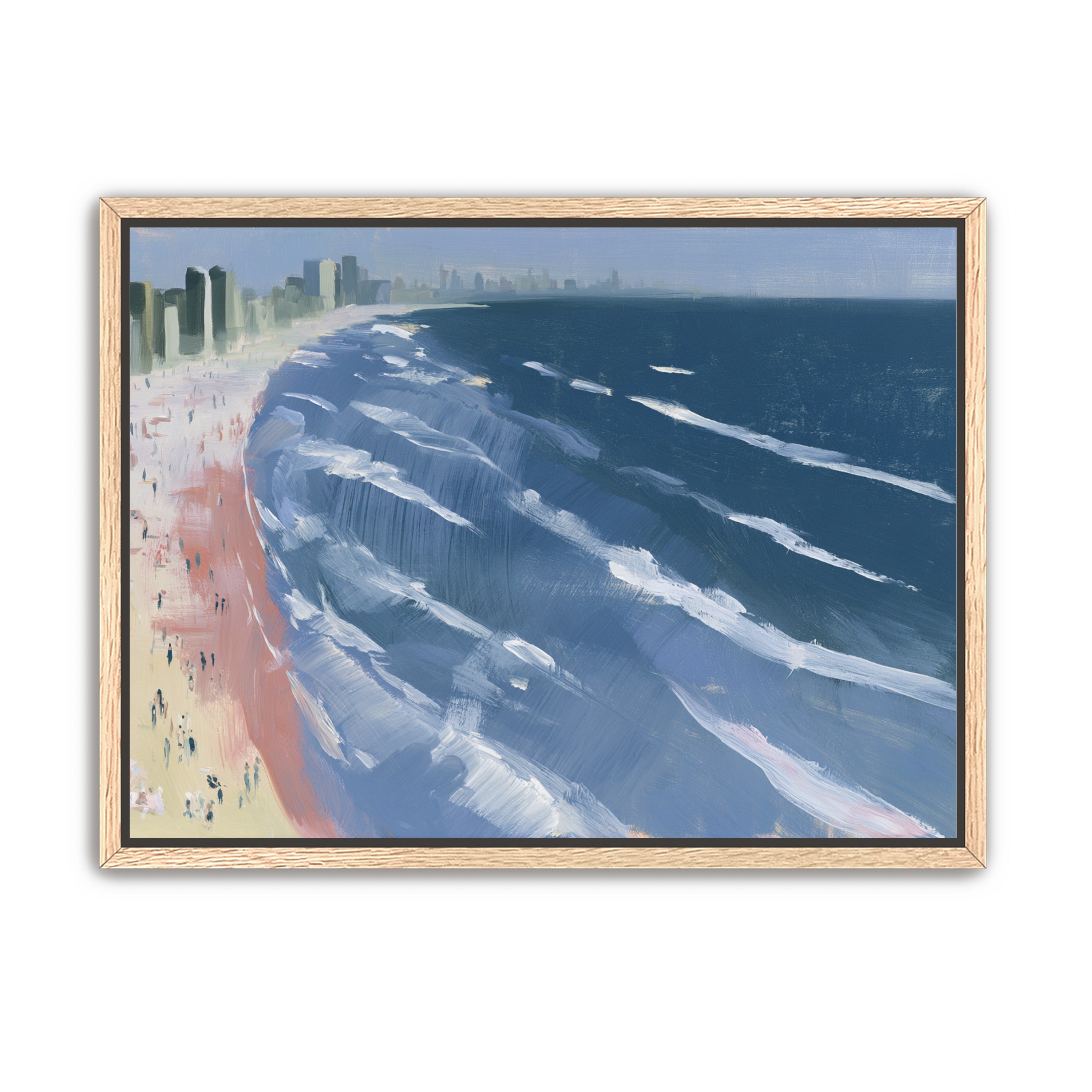 White surf on blue water