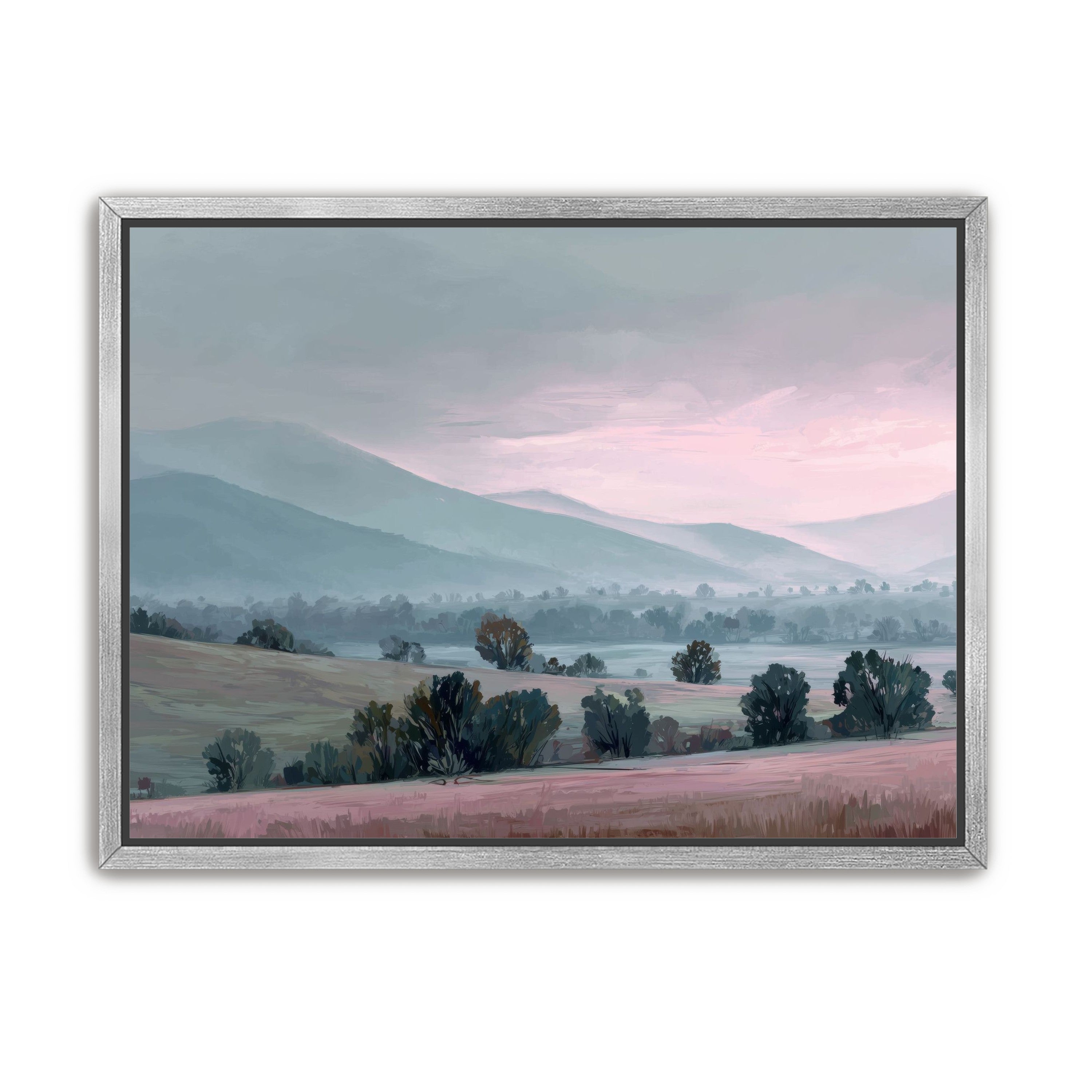 Low Hills Fading into Mist
