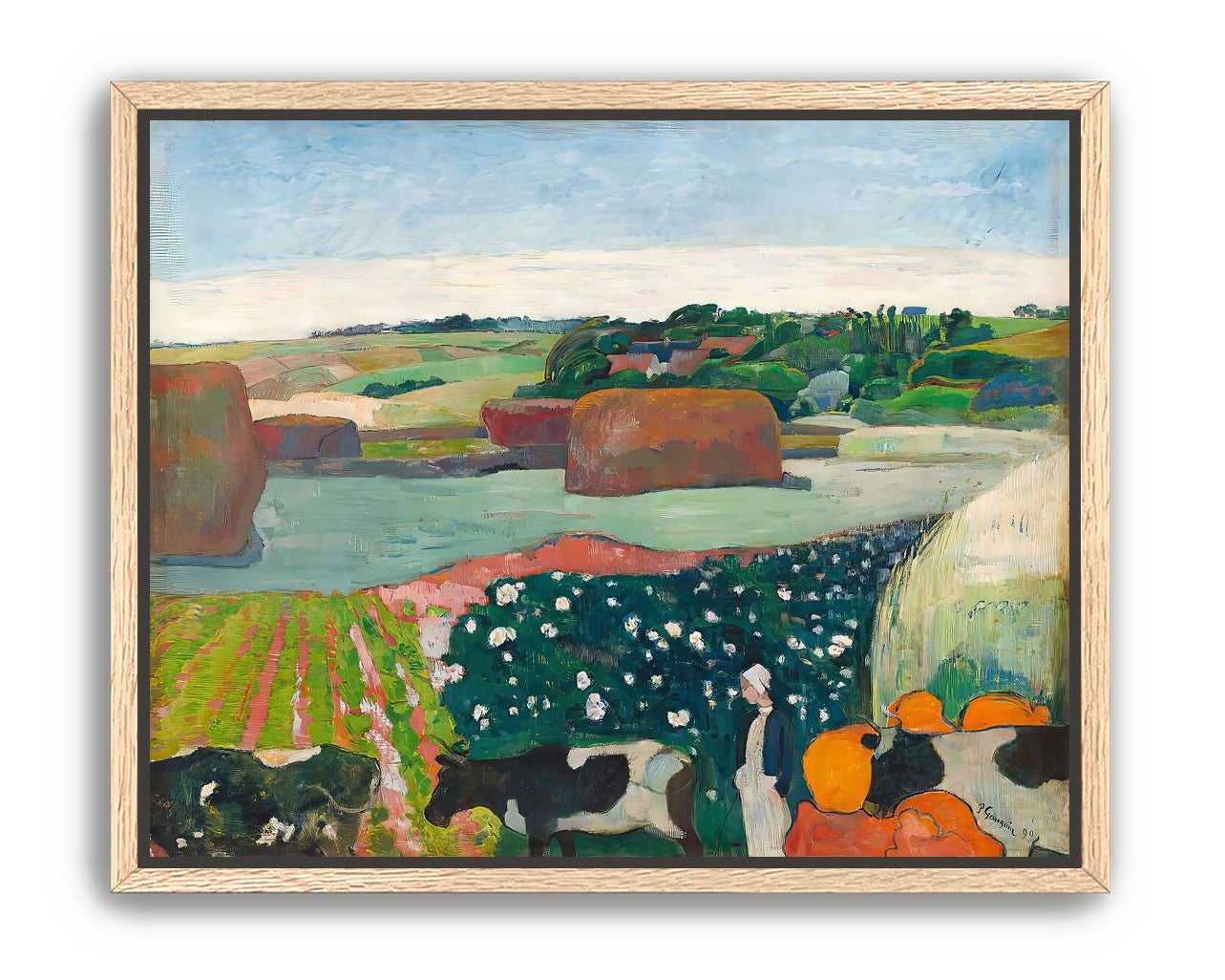 Haystacks in Brittany by Gauguin