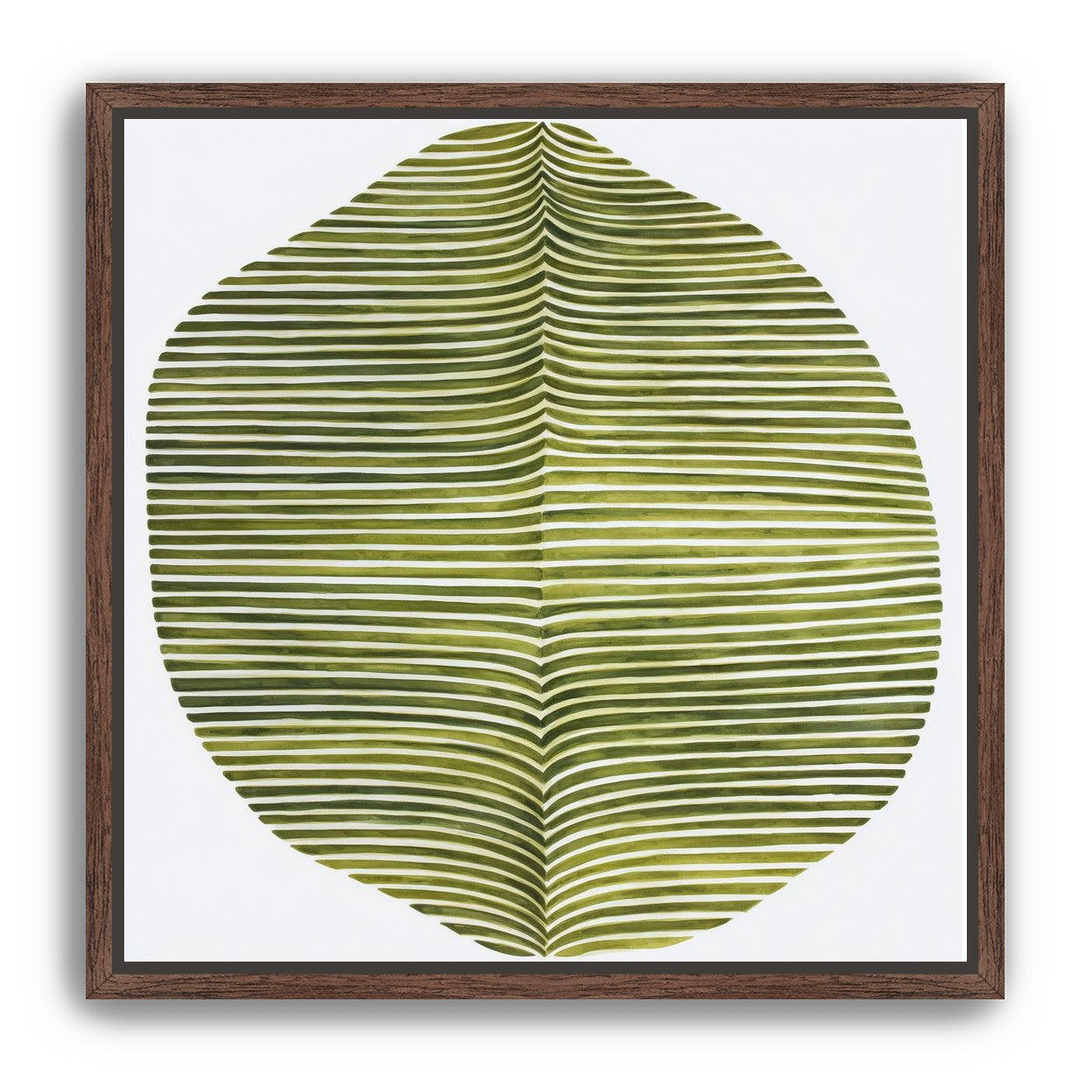 Dark green stripes crease inward