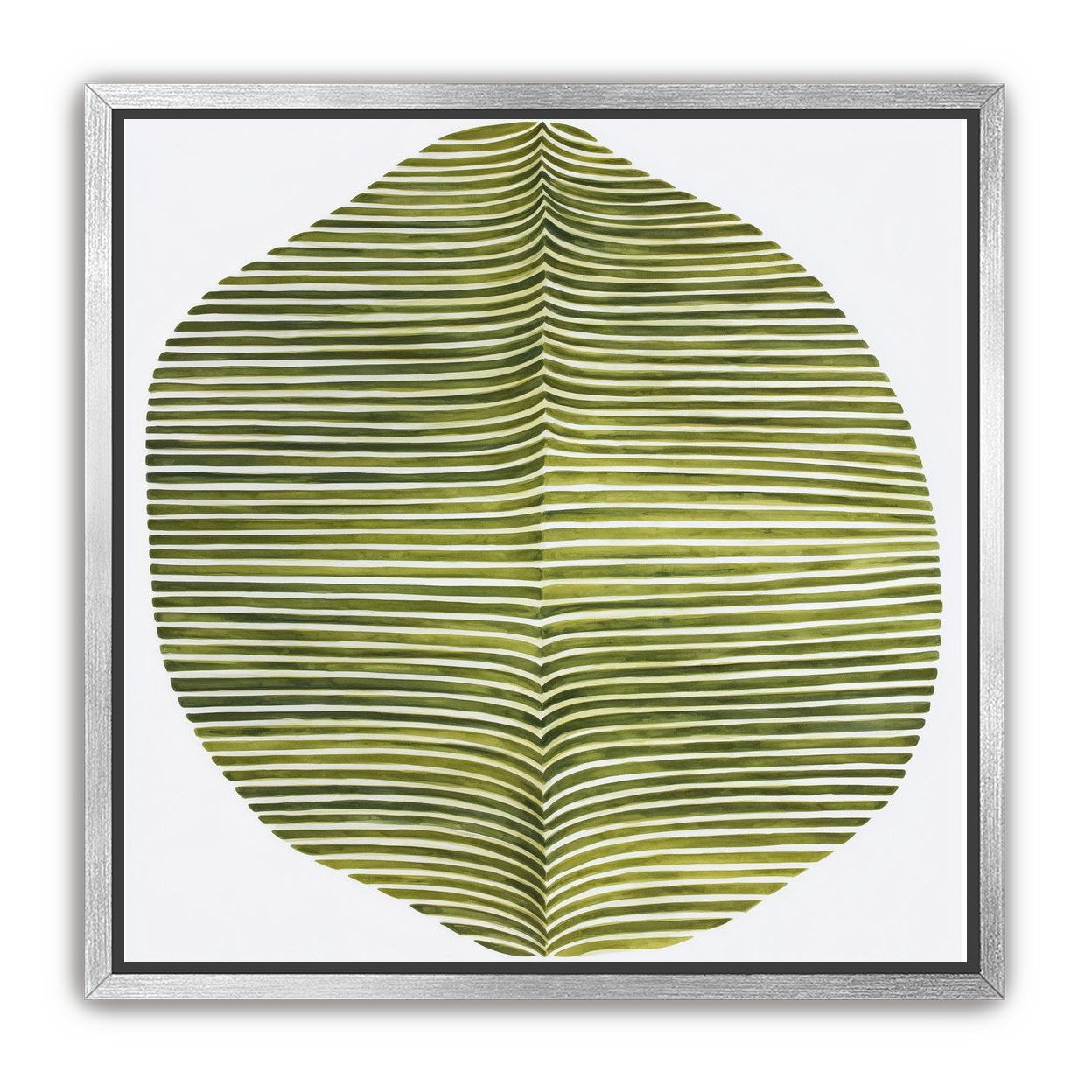 Dark green stripes crease inward