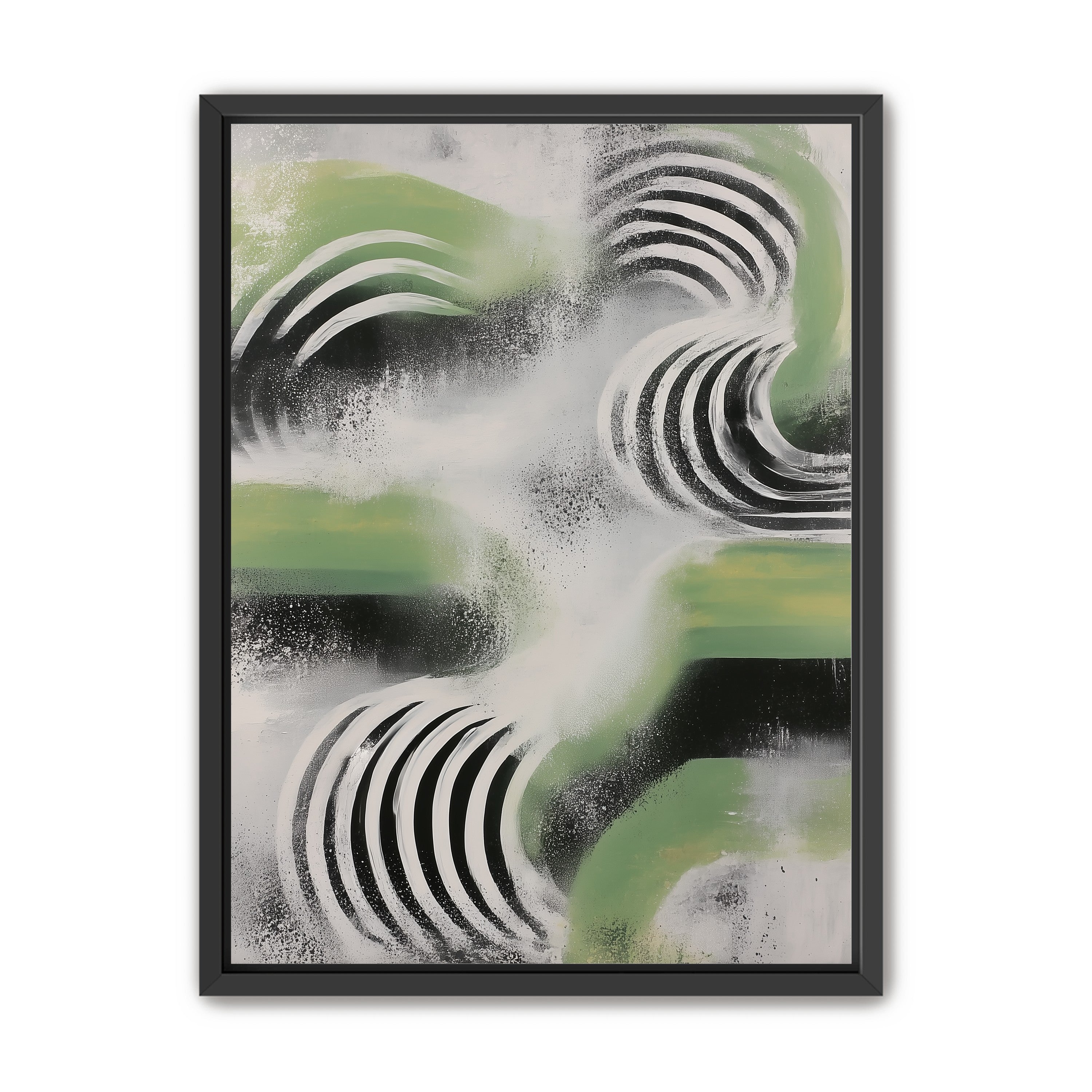 Curved bands in drifting haze