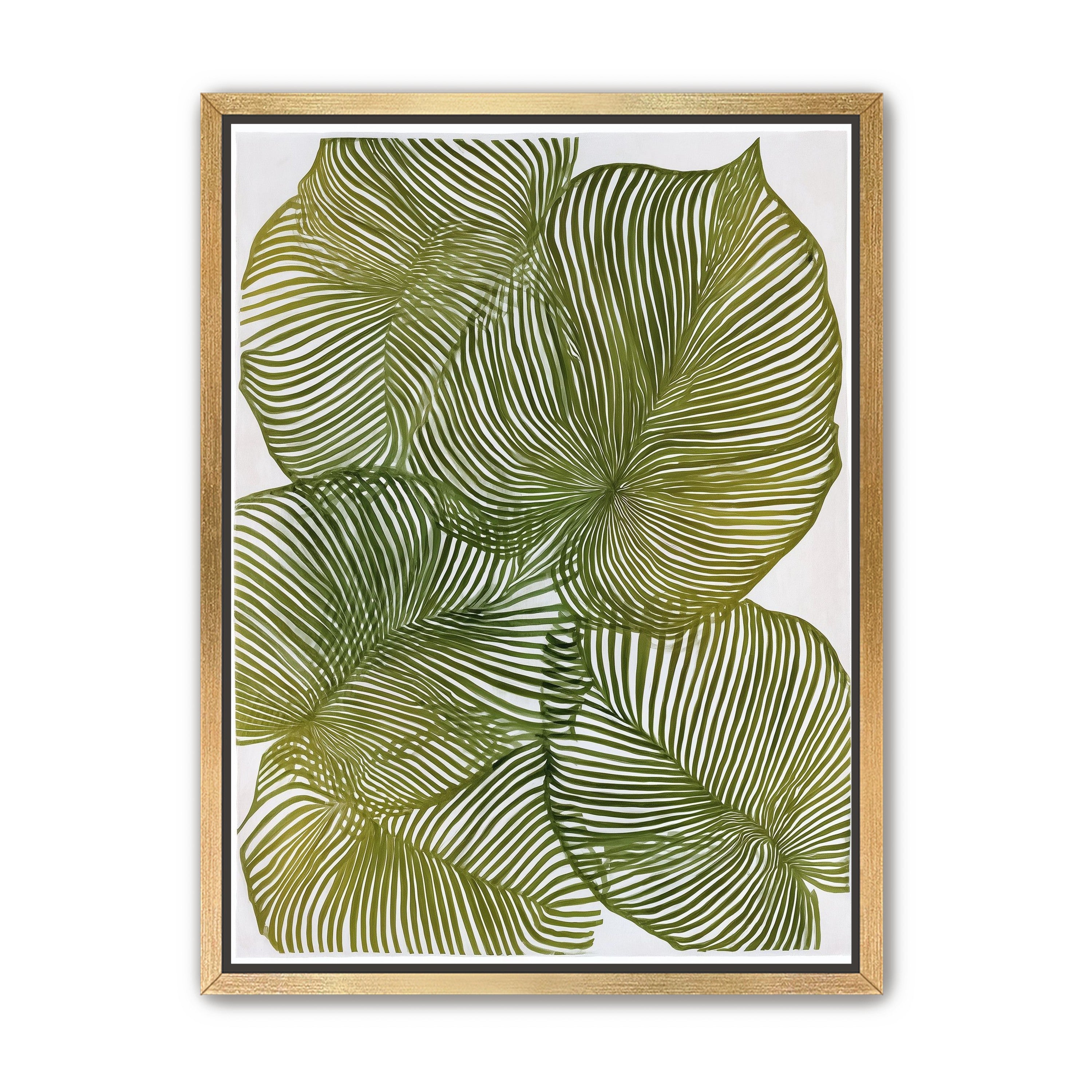 Palm leaves pressed together