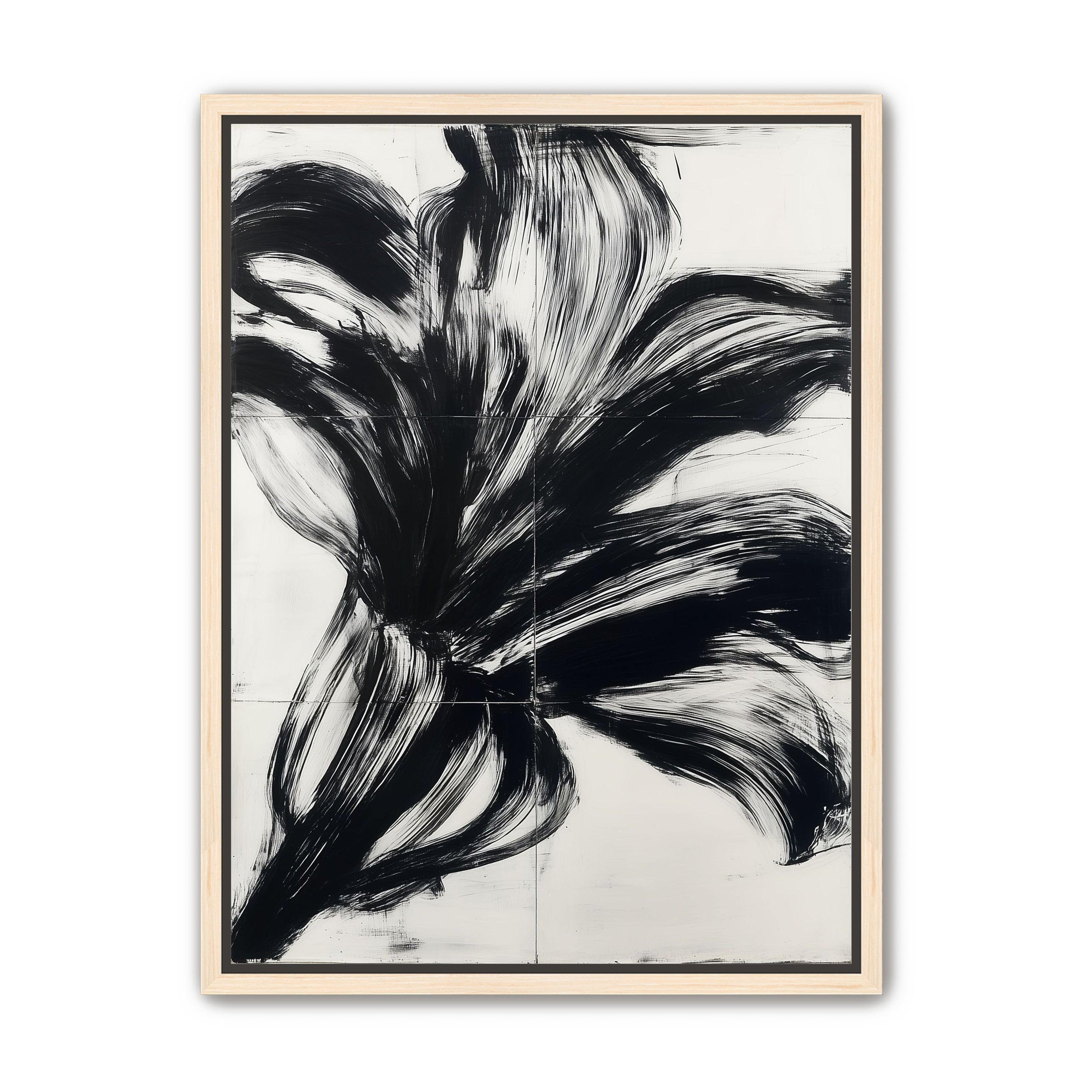 Black surge on white grid