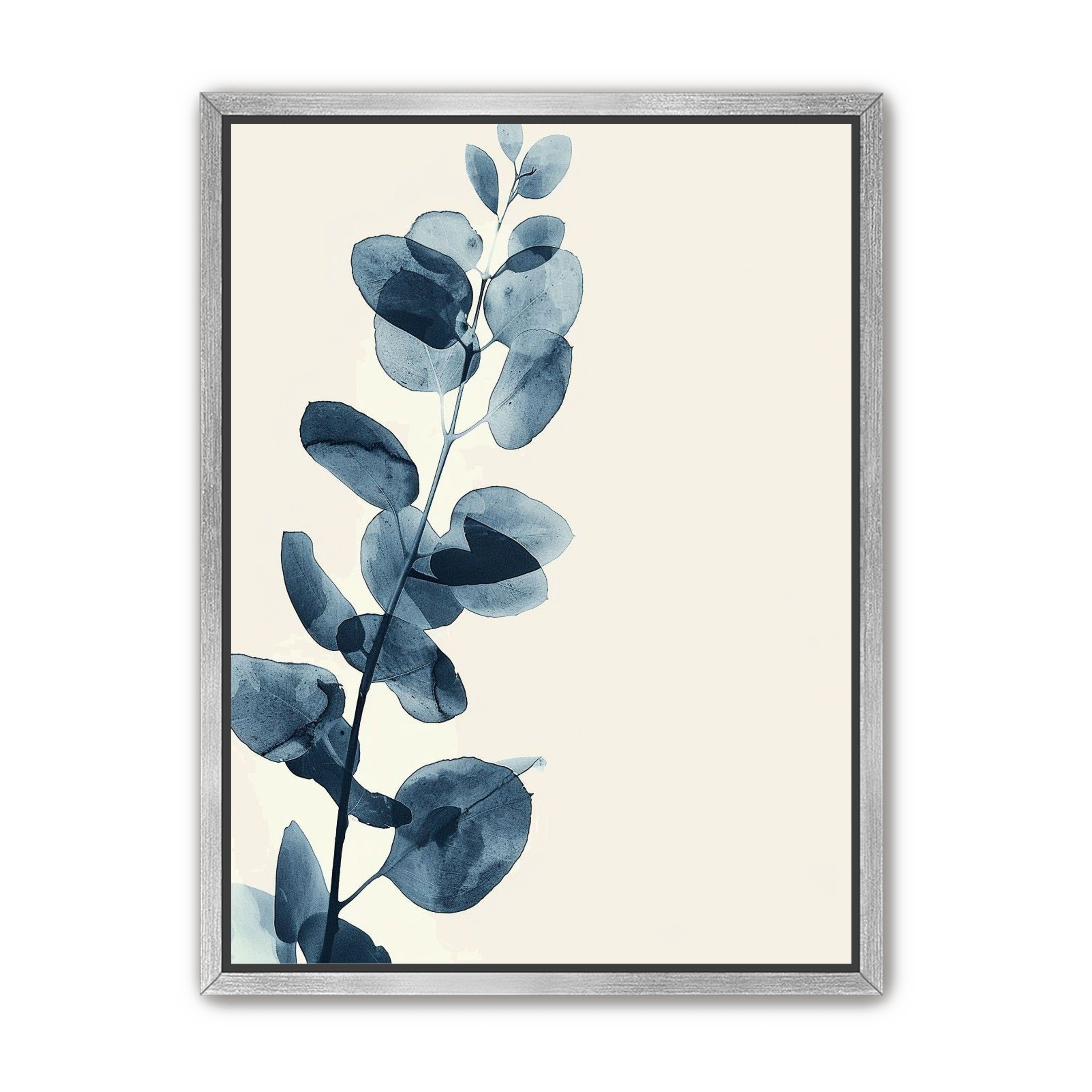 Blue leaves on pale air