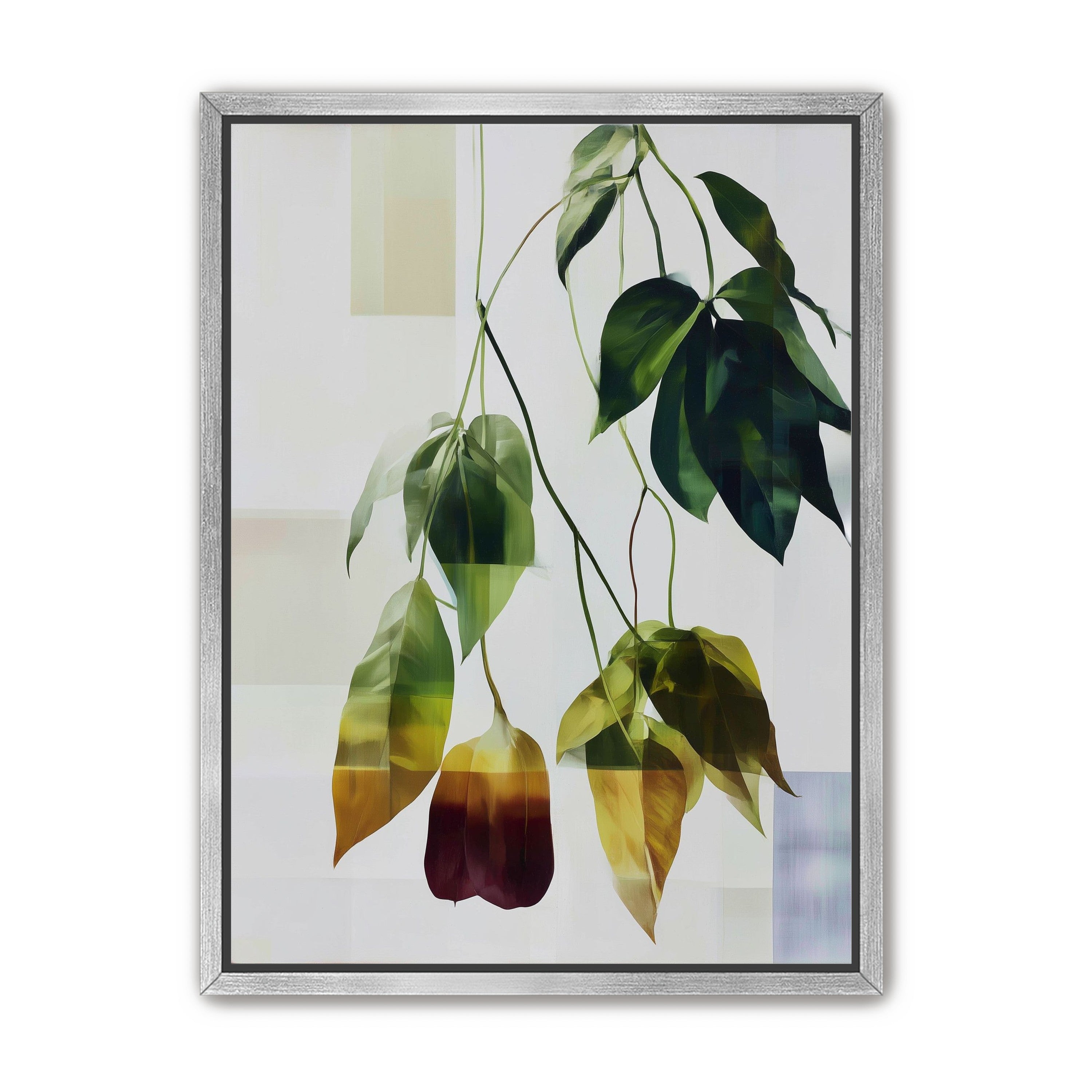 Green fading into amber leaves