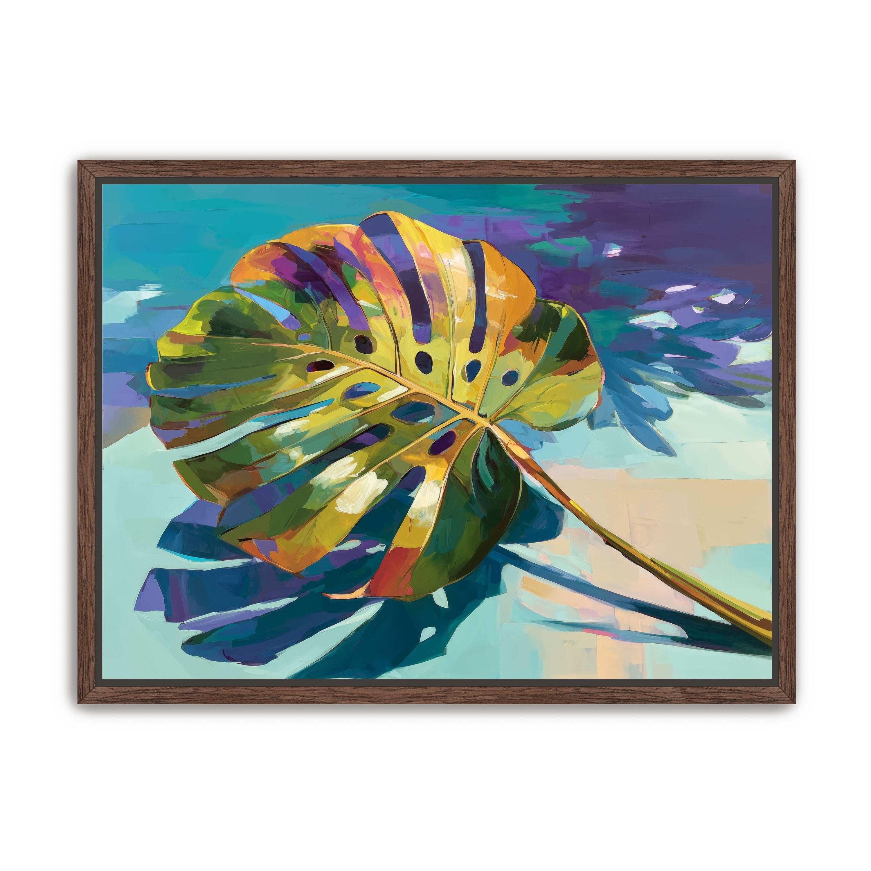 Palm Leaves in Layered Paint