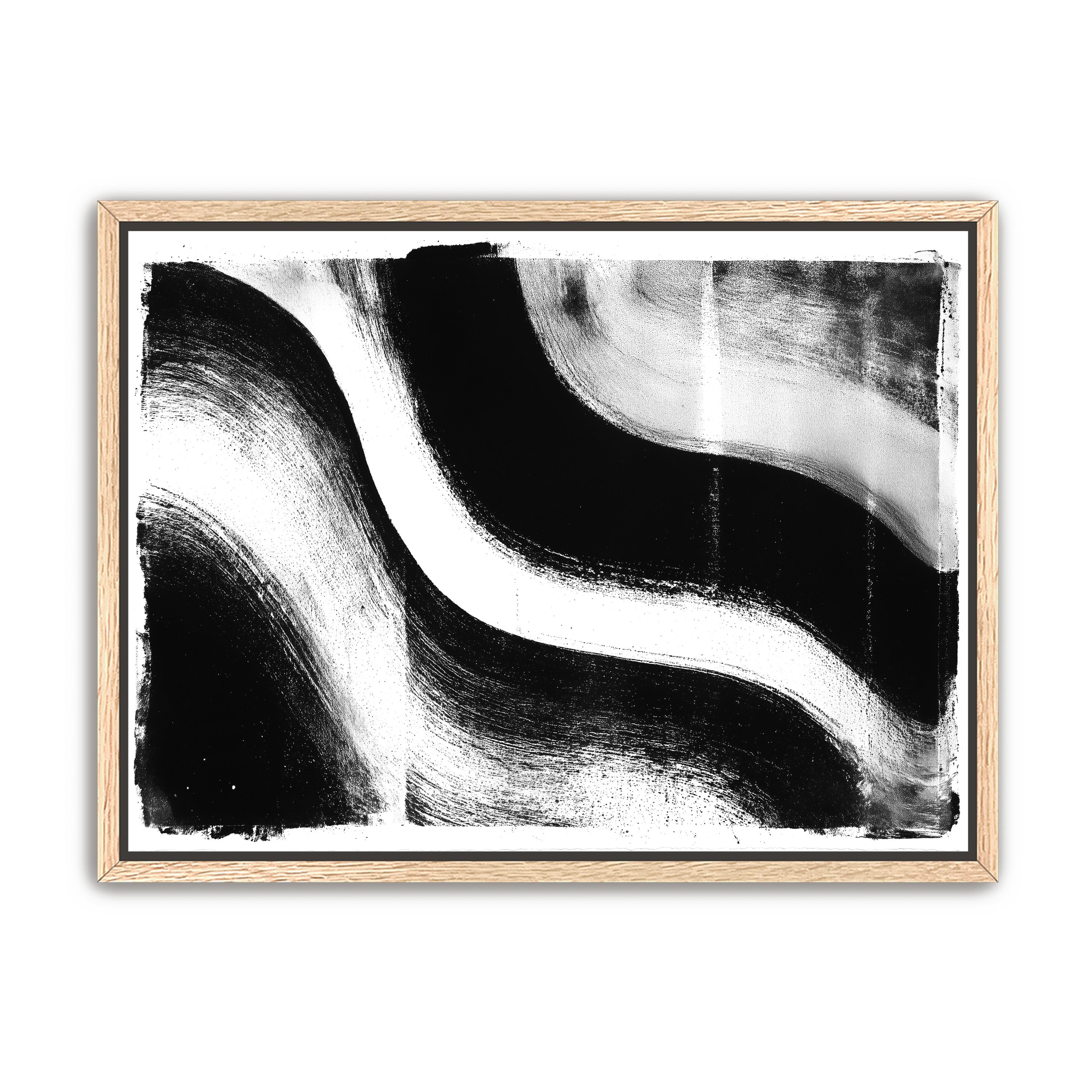 White cut through black
