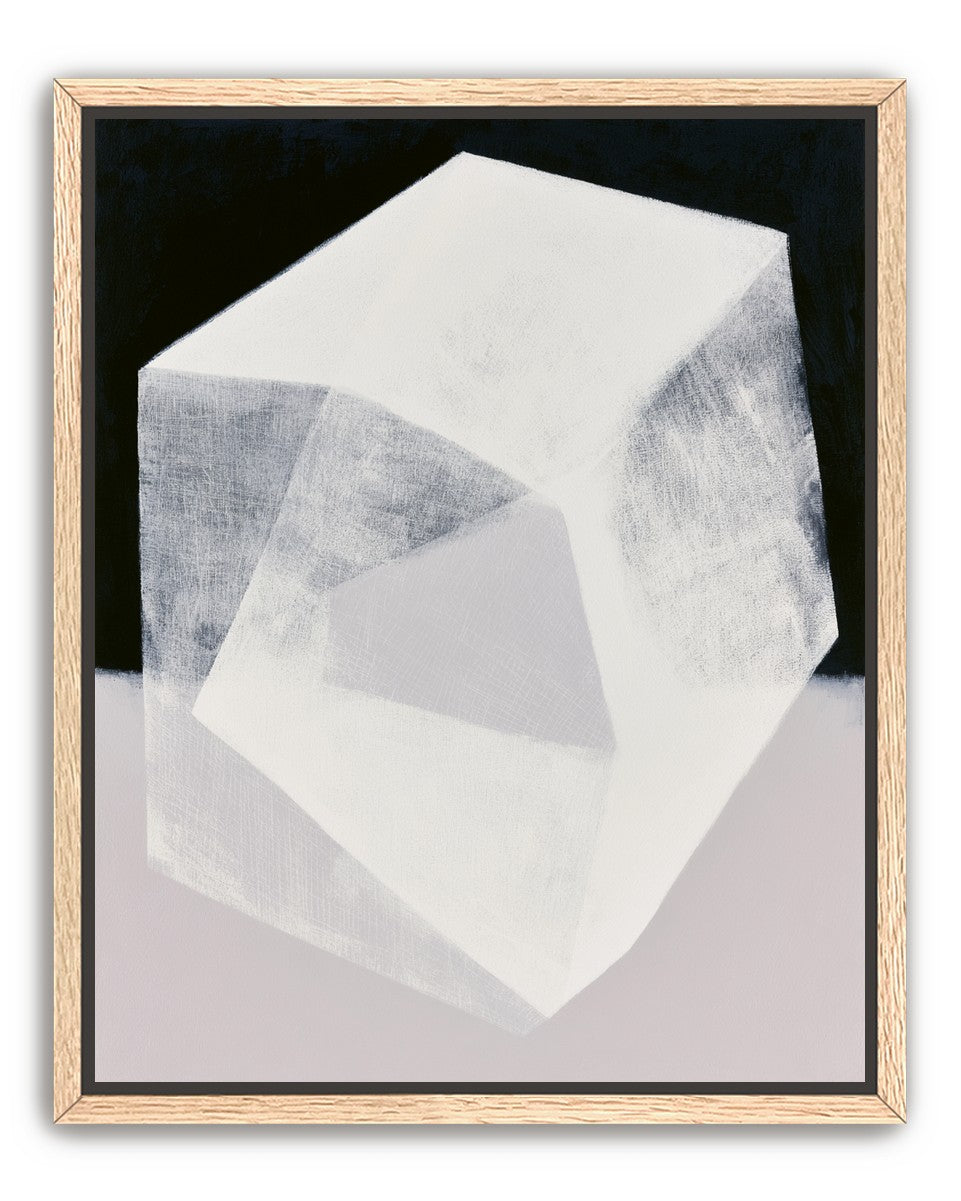 Milkwhite facets in deep black