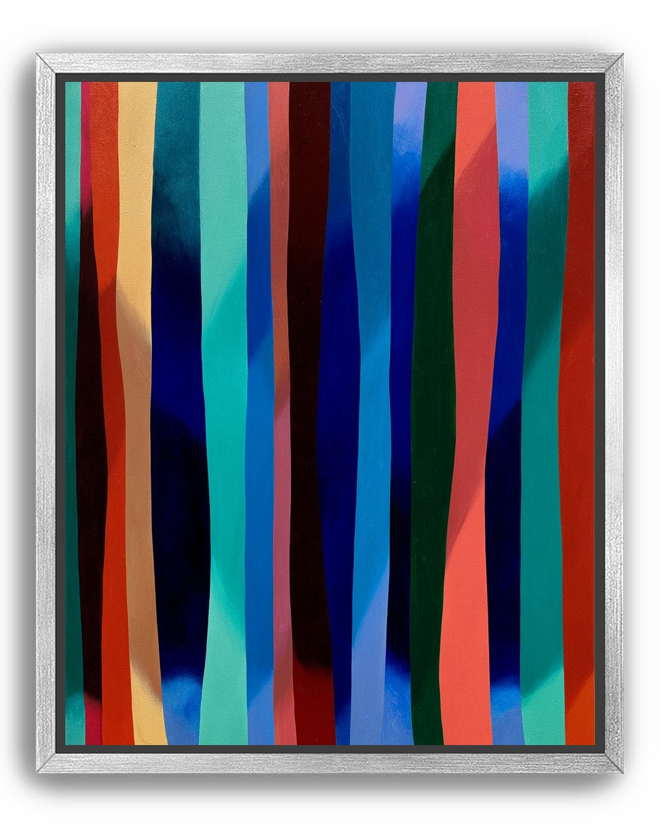 Blue shadow under bright stripes