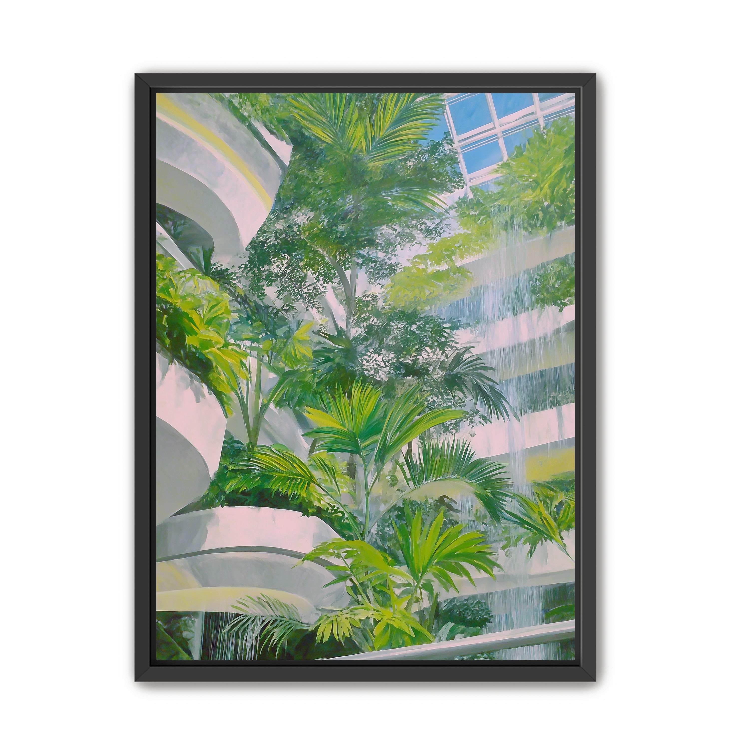 Palms beneath the skylight