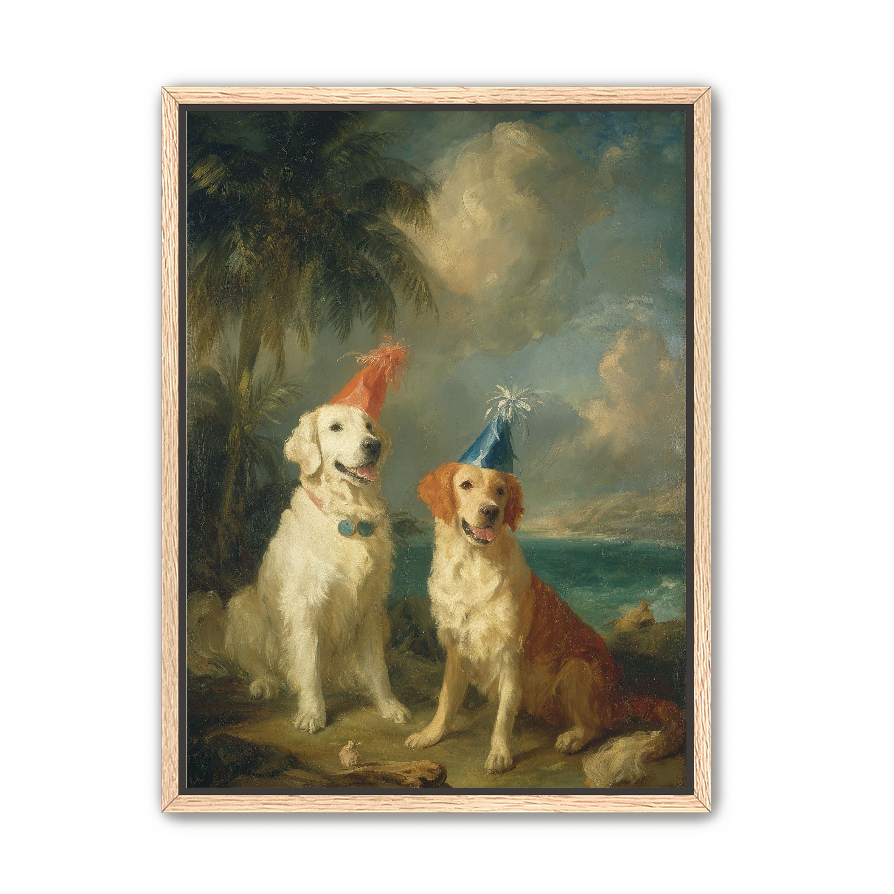 Party hats by the sea