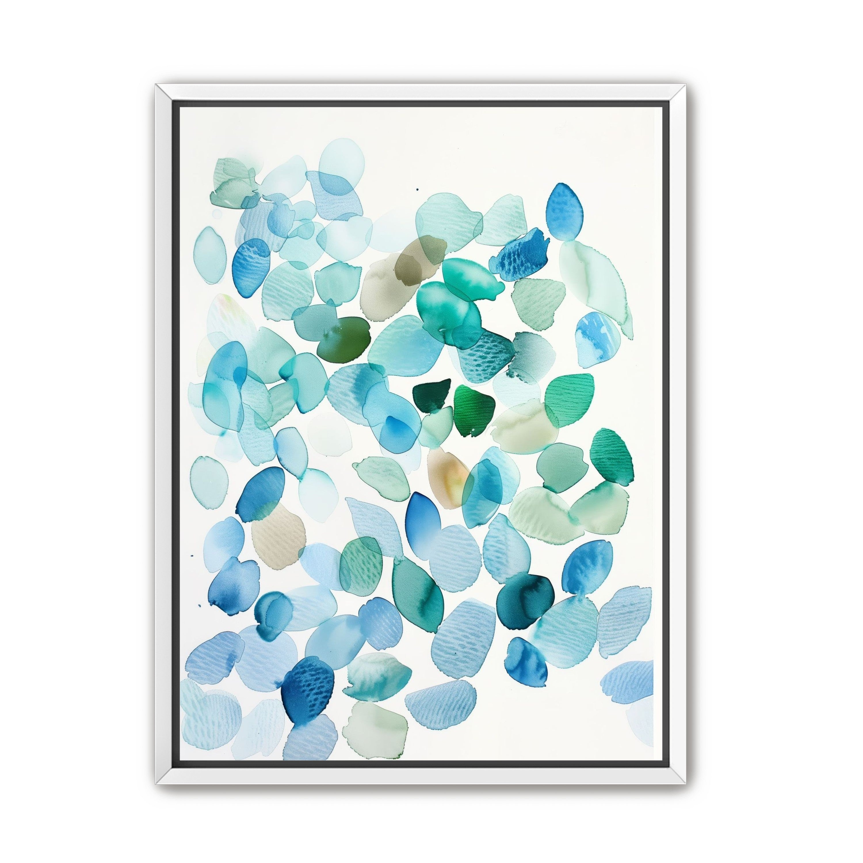 Blue and Green Petal Forms