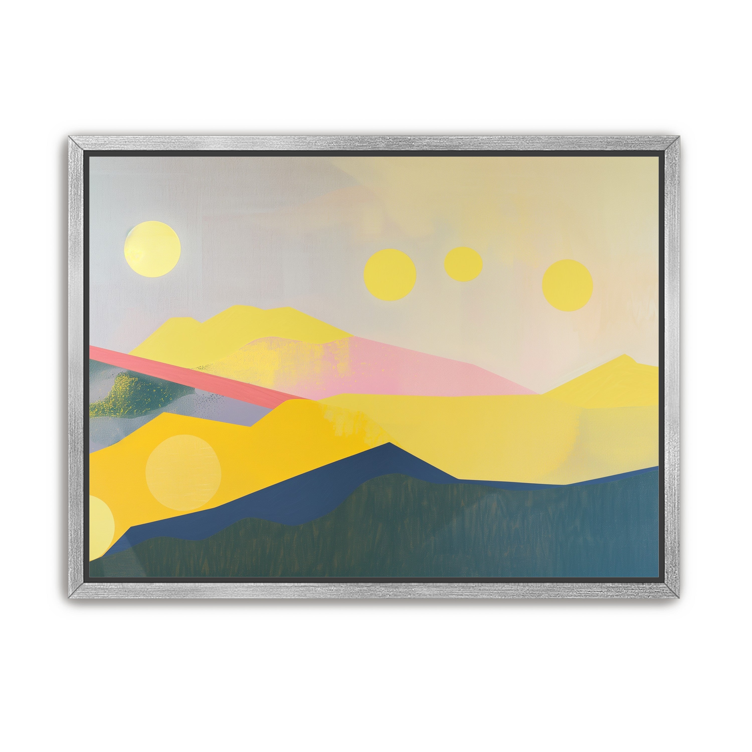 Many suns above the hills