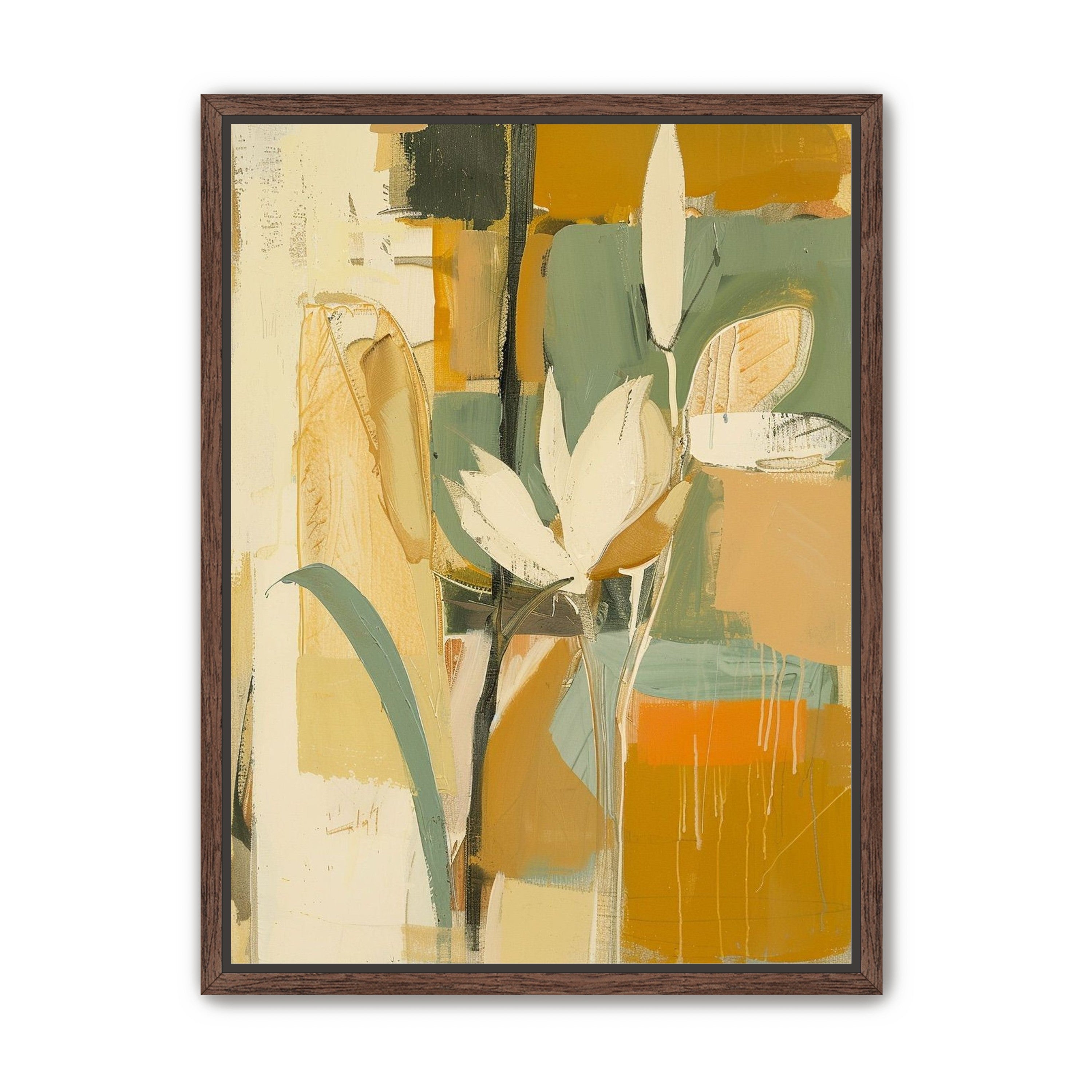 White flower in drifting ochre