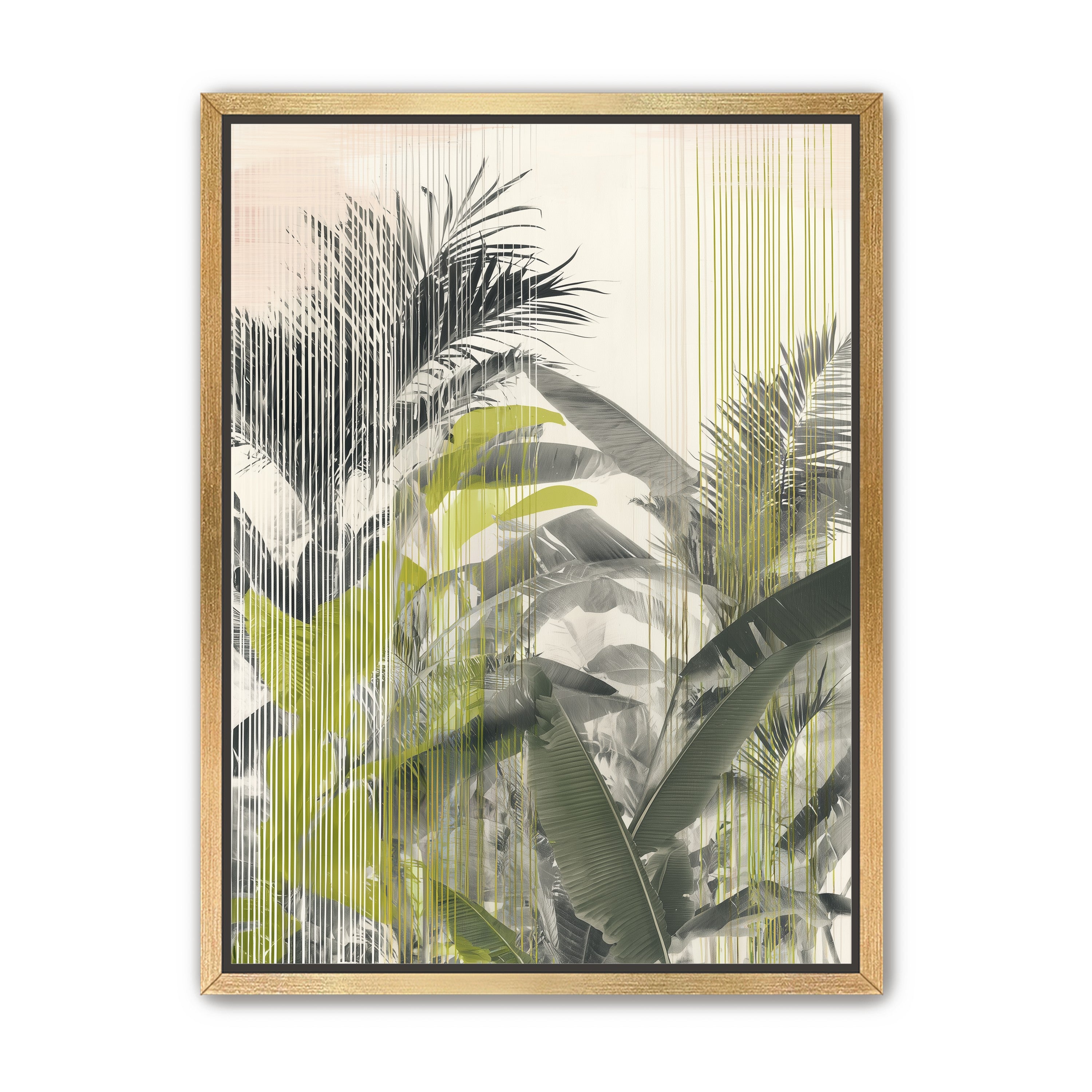 Chartreuse rain through palms