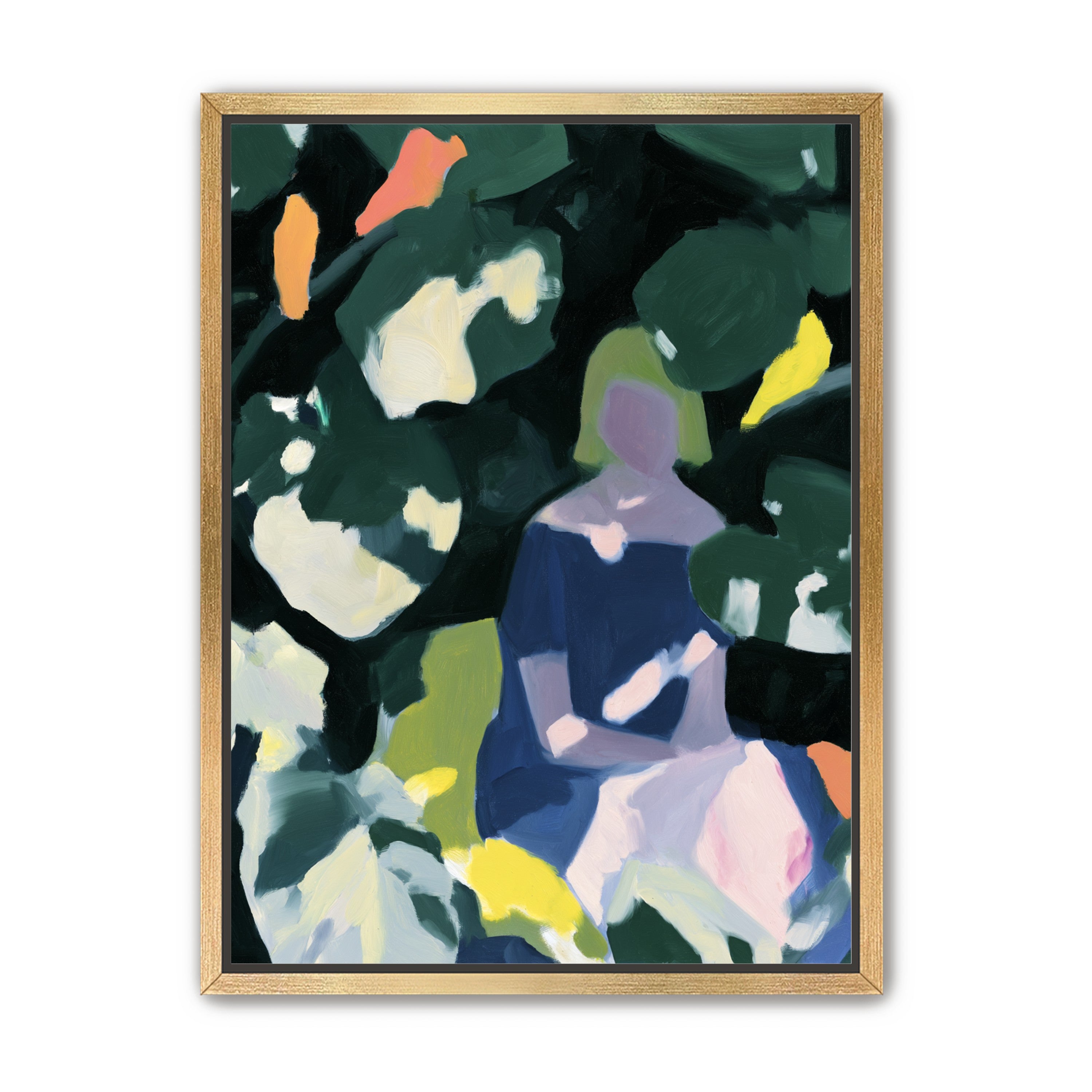 Figure in garden shadows